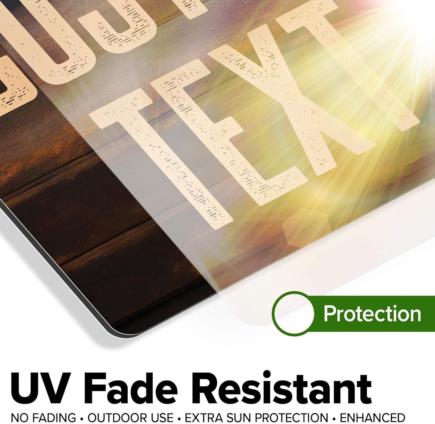 Custom Sign, Custom Street Sign, 11 Font Colors, 13 Font Styles, 4 Hole Options, 22 Sizes, 12x12 Inches, Rust Free DiBound, Fade Resistant, Made in USA by My Sign Center (Vintage Wood)