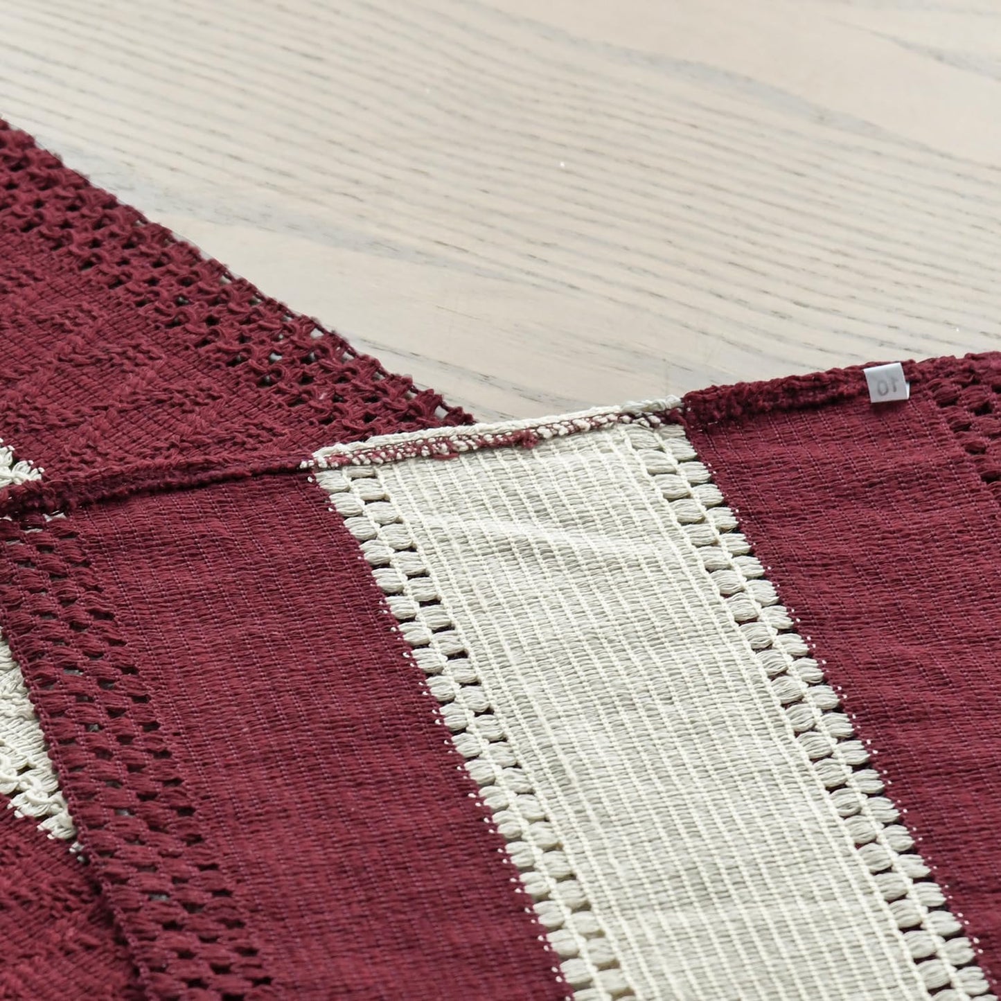 Artoid Mode Red Farmhouse Rustic Table Runner, Seasonal Hollow Kitchen Dining Table Decoration for Home Party Decor 12x72 Inch