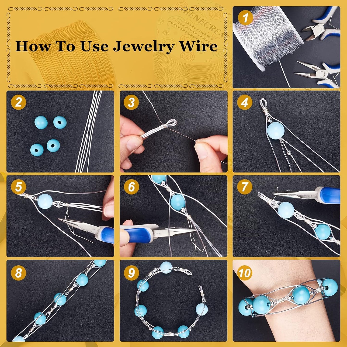 BENECREAT 9 10 12 15 17 18 20 Gauge Aluminum Wire (18 Gauge,492 FT) Anodized Jewelry Craft Making Beading Floral Colored Aluminum Craft Wire for Garden, Model Making - Copper Tone