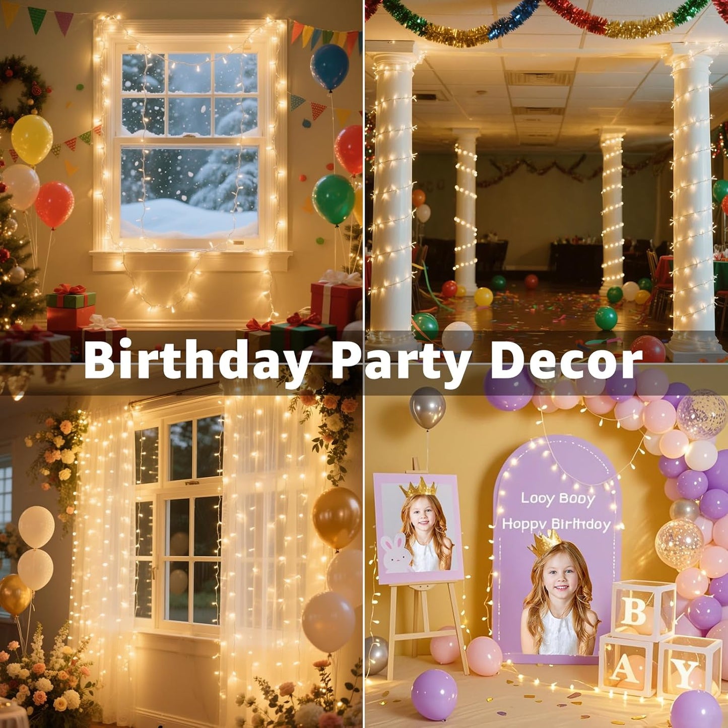 Connectable Warm White String Lights Indoor Bedroom, 8 Modes Christmas String Light Plug in Classroom Lights, 49ft 150 LED Fairy Twinkle Light for Wedding Holiday Christmas Decor