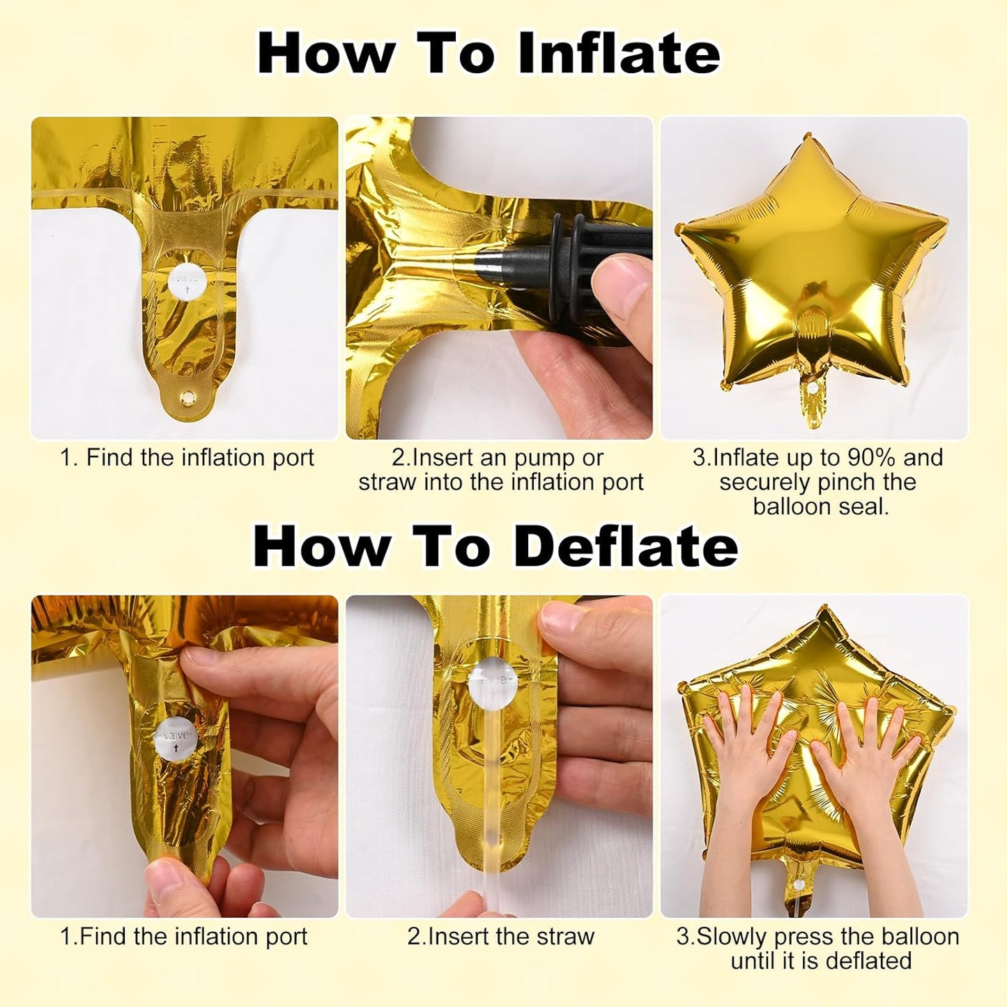 Black and Gold Balloons Heart Star Shape Foil Balloons for Birthday Party, Metallic Gold and Black Party Decoration 18 in Clear Confetti Heart Star Mylar Balloon as Graduation 2025 Prom Supplies Decor