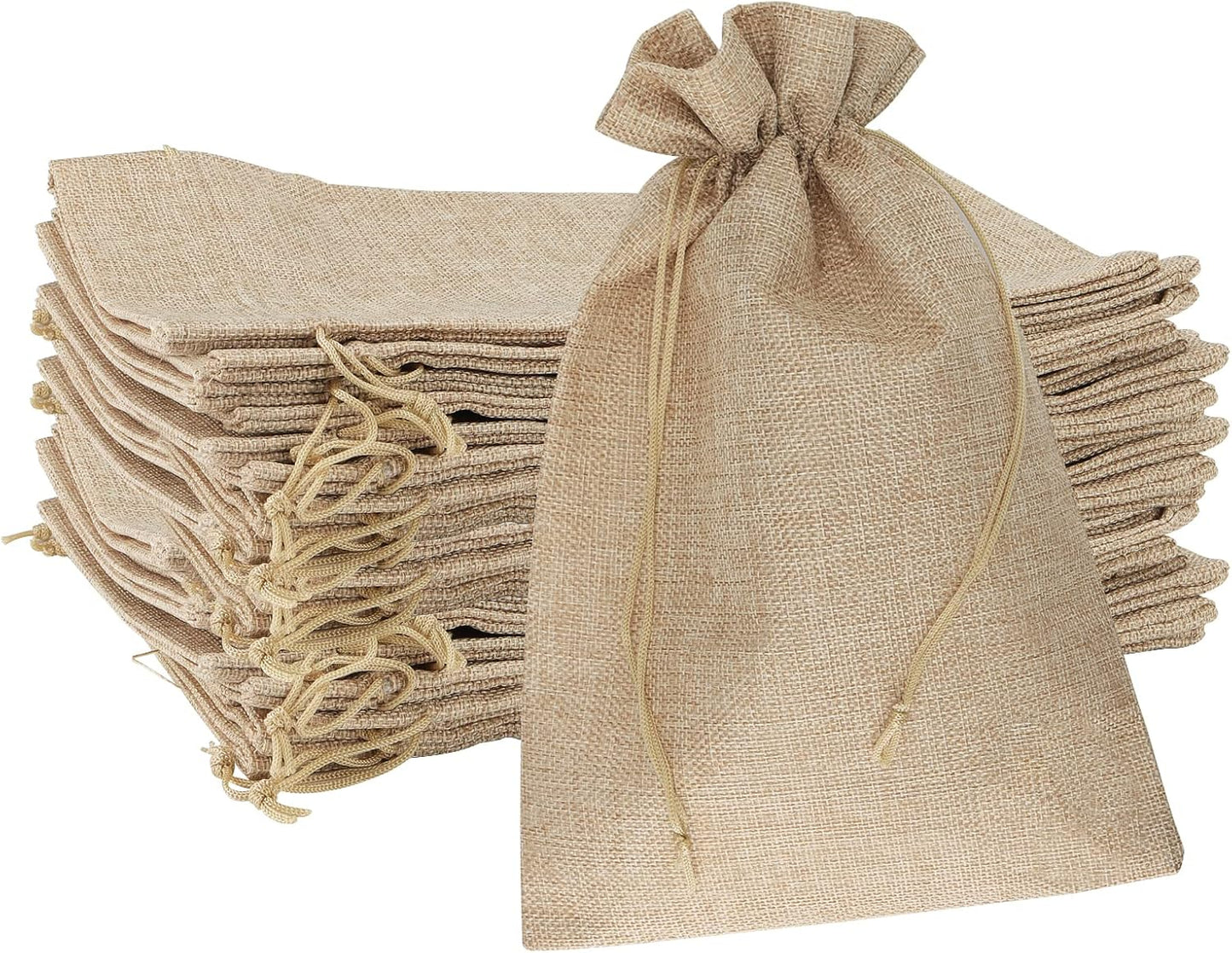 MOUYAT 30 PCS 8 x 12 Inch Burlap Bags with Drawstring, Reusable Burlap Drawstring Gift Bags, Party Favor Sacks Bulk for Wedding Party Christmas Birthday Presents Snacks Jewelry Kitchen Storage