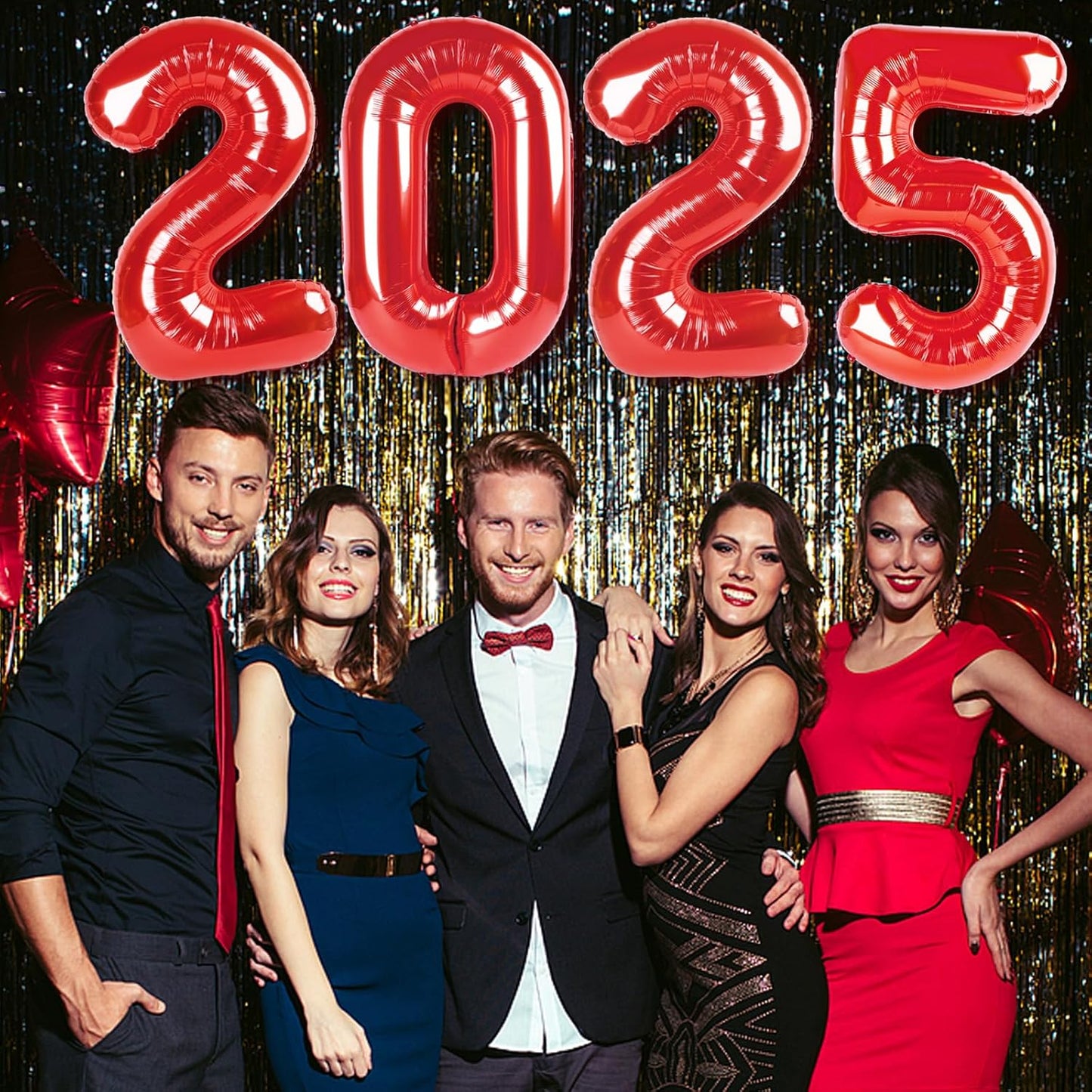 2025 Balloons 40 inch, Red New Year Balloon2025, Red Foil Balloons Numbers, Red New Years Eve Foil Party Balloons, 2025 Digital Christmas Graduations Birthday Number Balloon