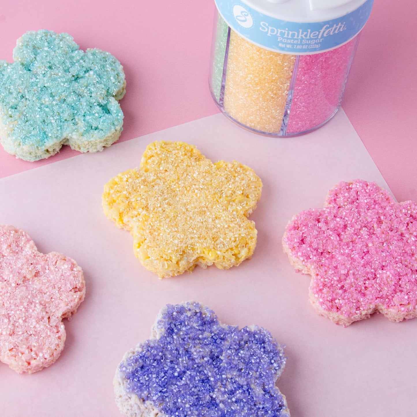 Sweets Indeed Sprinkles 6 Cell Edible Sprinkle Mix Jimmies Perfect for Cake Decorations Baking Ice Cream Cookies Cupcake Topper (Pastel)