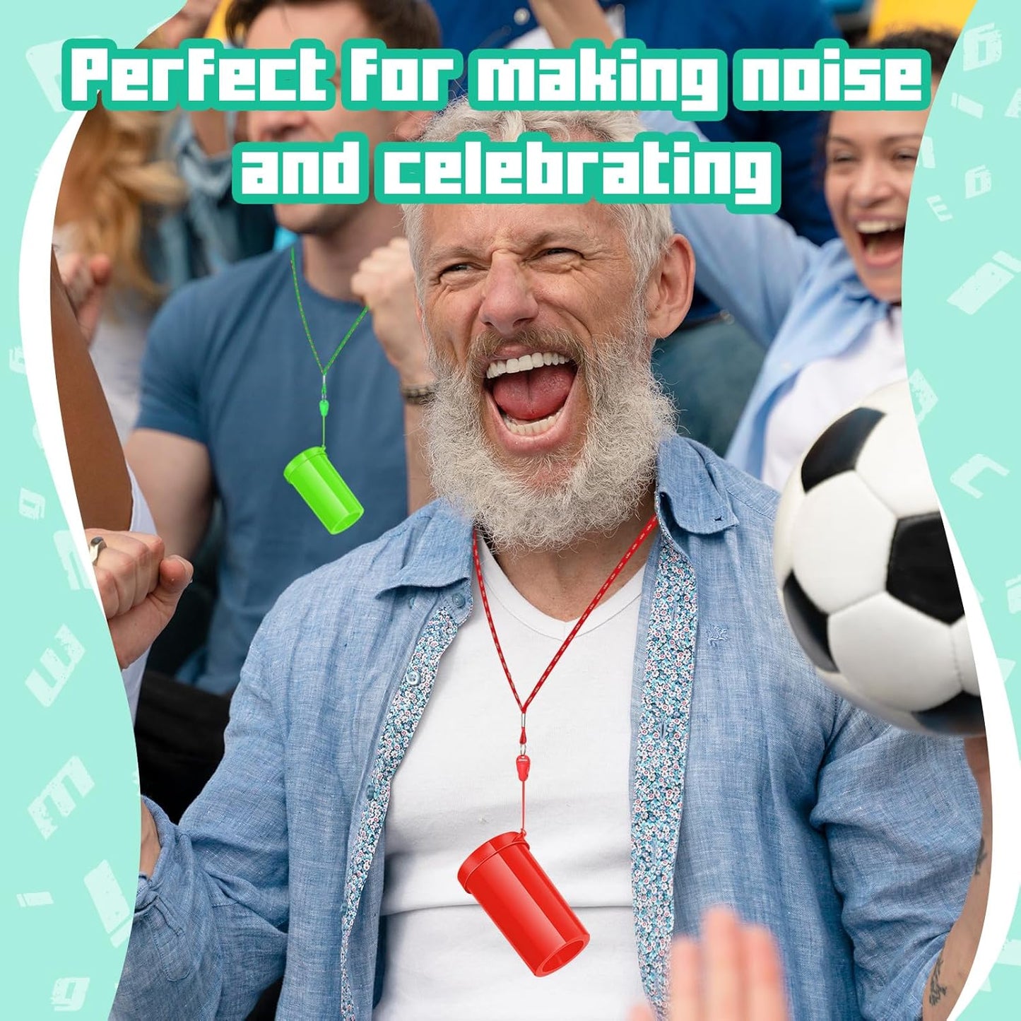 12 Pcs Air Horns 3 Inch Noisemakers for Sporting Events Parties Celebrations Loud Noise Maker Blow Horn Noise Whistle with Lanyard for Birthday Party Celebrations Goodie Fillers(6 color)