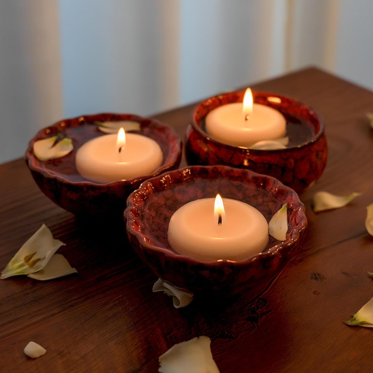 Aignis 24pcs Floating Discs Wax Candles, Burning Time 4+ Hours, 2 Inch Unscented Dripless, White Set for Wedding/Birthday/Celebration/Party/Holiday/Home Décor