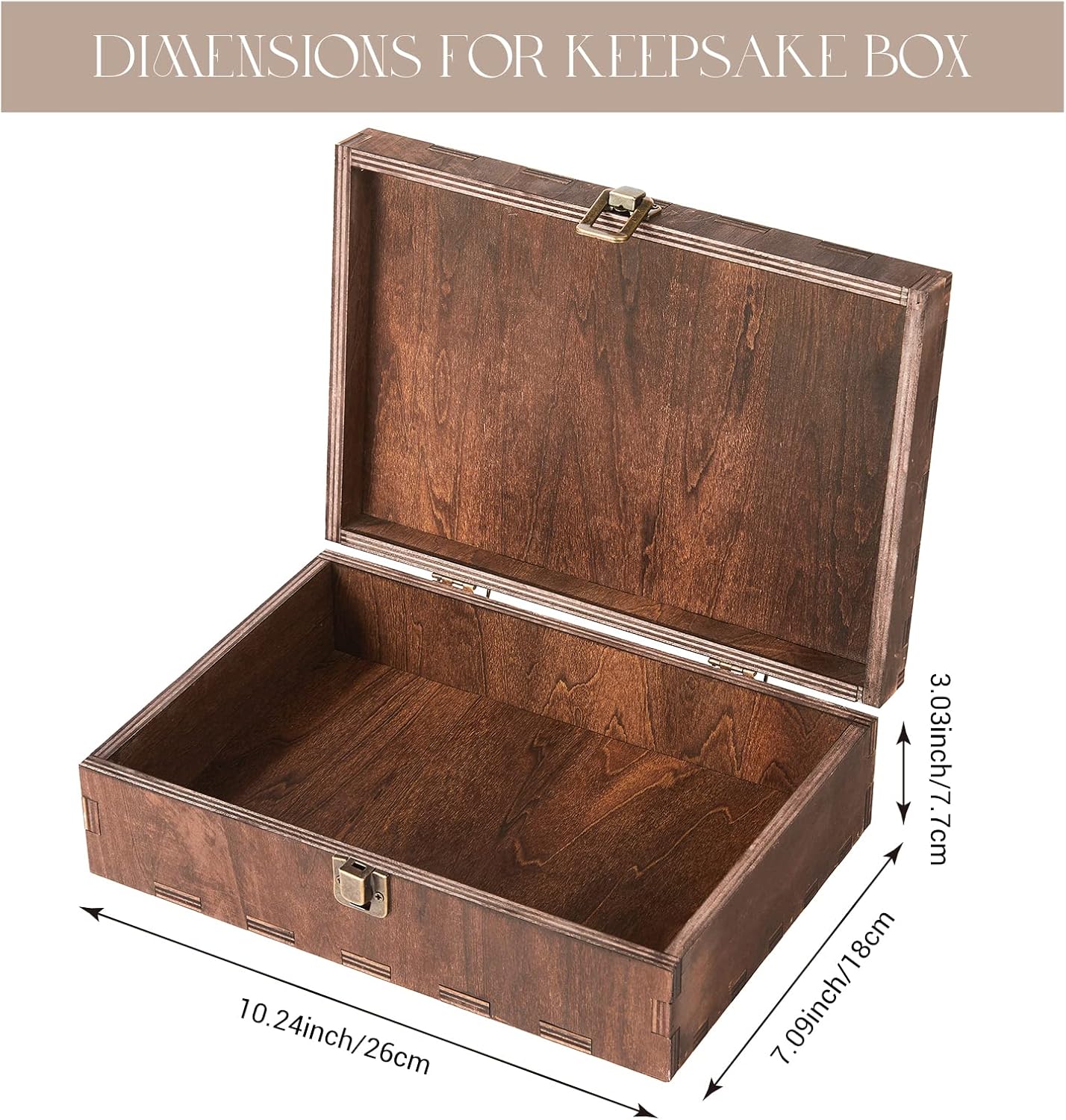 AW BRIDAL Personalized Wedding Keepsake Box with Lid, Wood Memory Storage box, Bridal Shower Gifts Anniversary Engagement Wedding Gifts for Couples Newlyweds//DK2201CPP62//