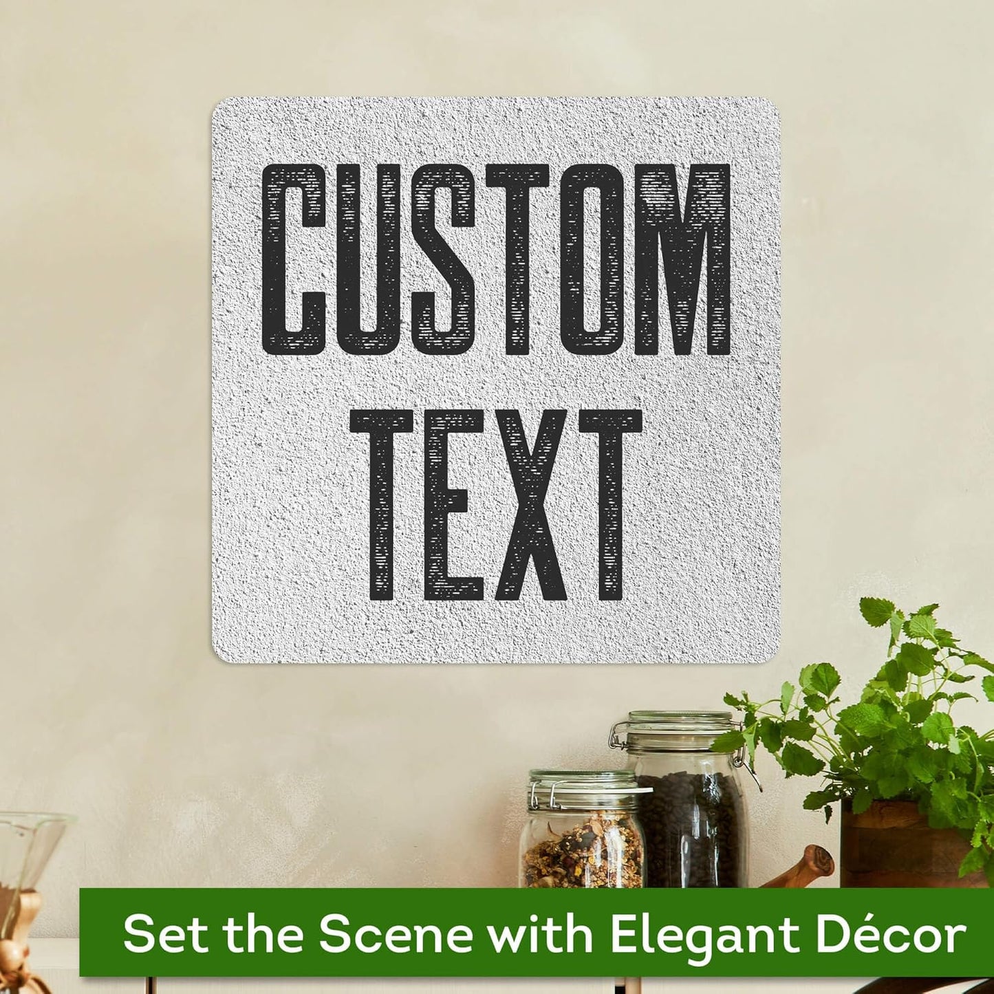 Custom Sign, Custom Street Sign, 11 Font Colors, 13 Font Styles, 4 Hole Options, 22 Sizes, 12x12 Inches, Rust Free DiBound, Fade Resistant, Made in USA by My Sign Center (Concrete)