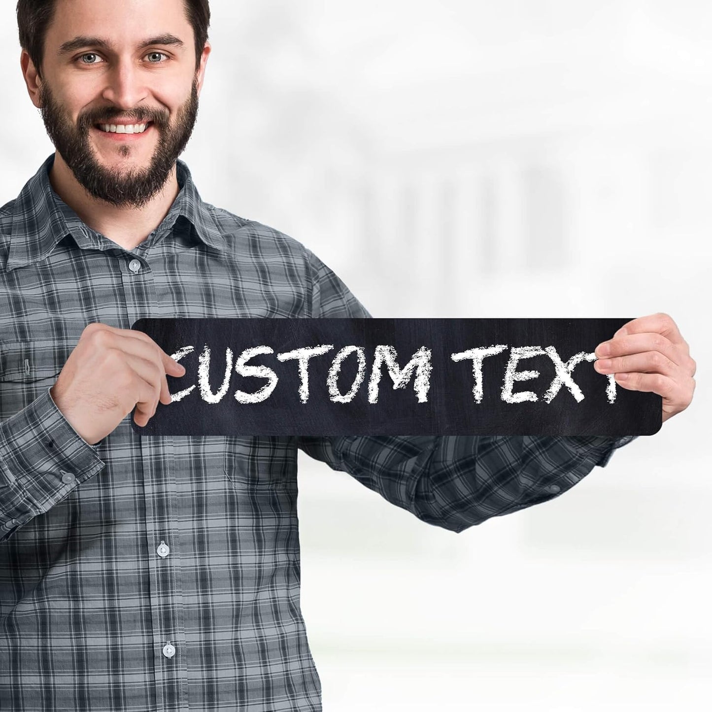 Custom Sign, Custom Street Sign, 11 Font Colors, 13 Font Styles, 4 Hole Options, 22 Sizes, 4x18 Inches, Rust Free DiBound, Fade Resistant, Made in USA by My Sign Center (Chalkboard Black)