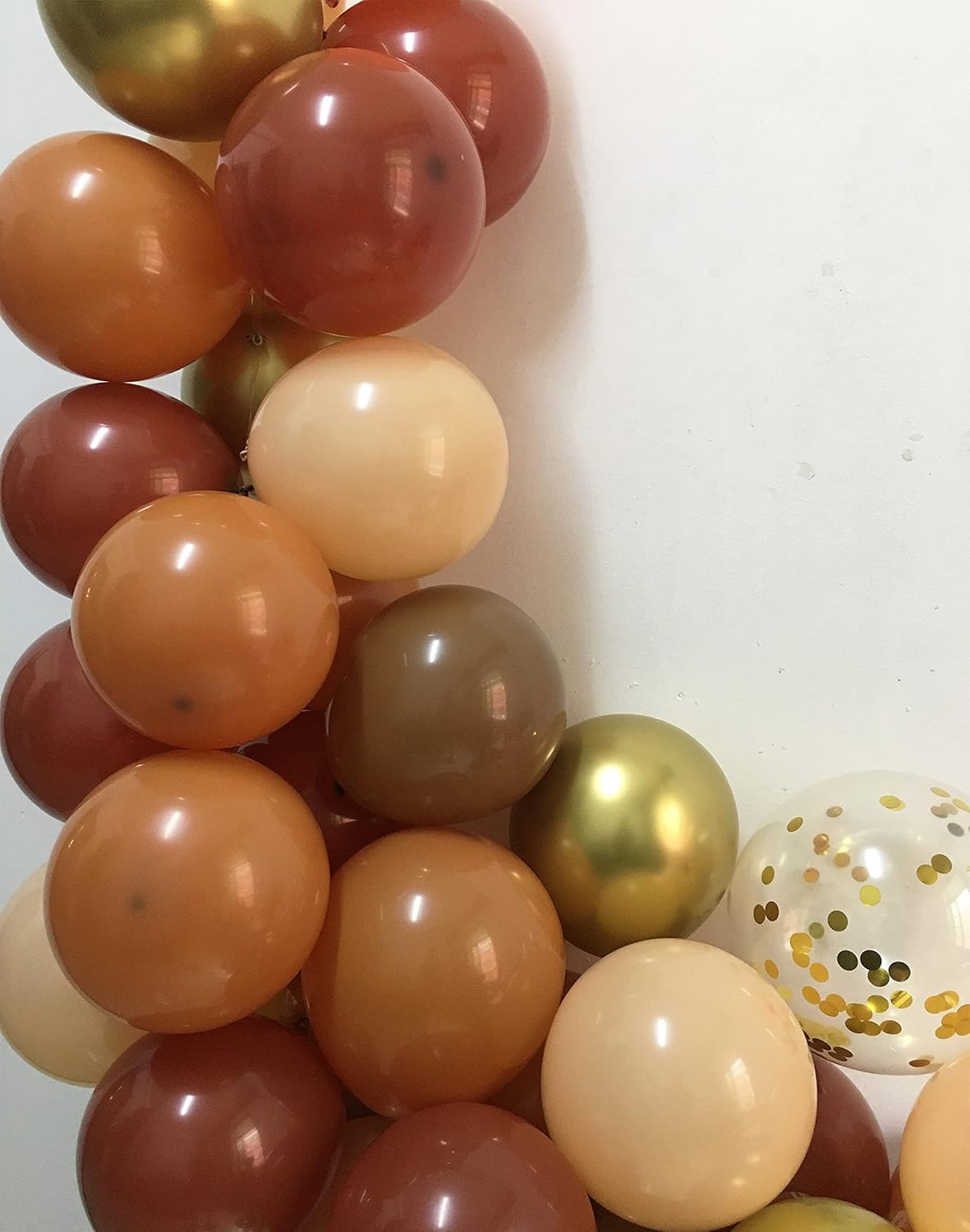 Fall boho Balloon Garland - Nude Tan Coffee Brown Gold Balloons Arch Kit for Autumn Nuetral Baby Bridal Shower Wedding Birthday Party Decorations