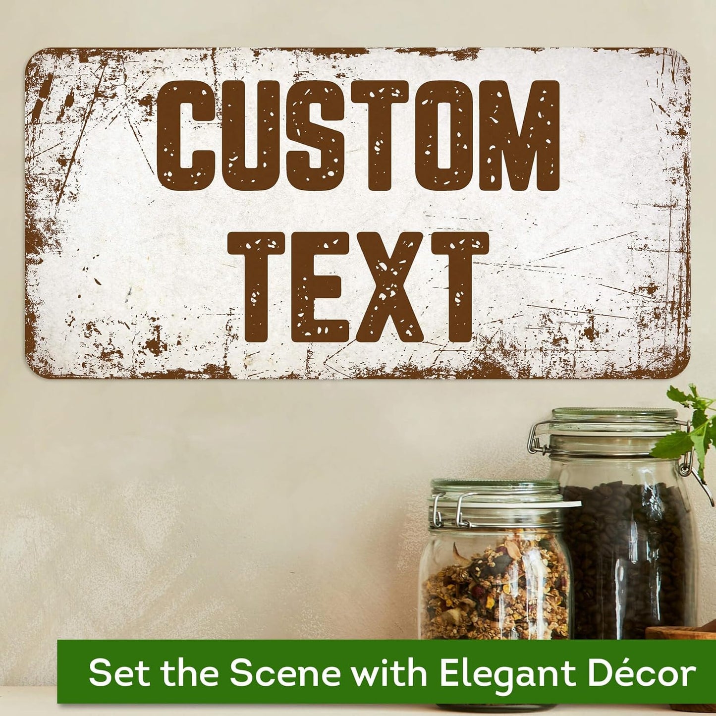 Custom Sign, Custom Street Sign, 11 Font Colors, 13 Font Styles, 4 Hole Options, 22 Sizes, 6x12 Inches, Rust Free DiBound, Fade Resistant, Made in USA by My Sign Center (Rustic)