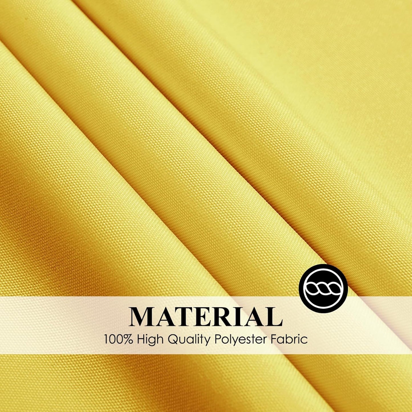 Round Tablecloth 120 Inch 6 Pack Yellow Tablecloths Washable Decorative Linen Polyester Table Clothes Cover for Dining Table Banquets Buffet Parties and Wedding