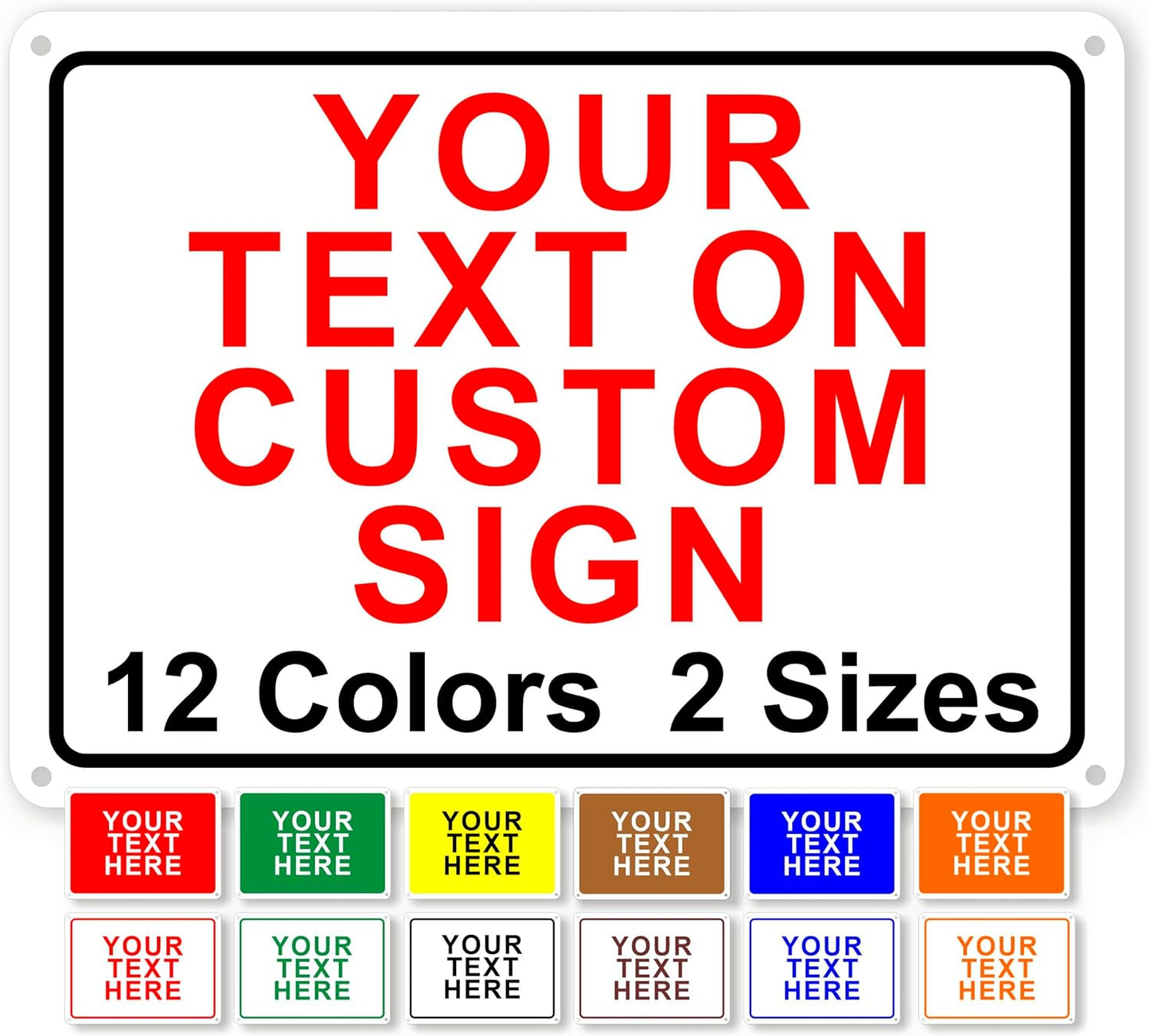 Custom Signs Outdoor Metal for Home Office Business, Personalized, Door, Delivery, Man Cave, Shop, Garage. For Outside or Inside Use. avgrafx Metal Signs Are UV Printed Solid Aluminum Border, 14x10 in