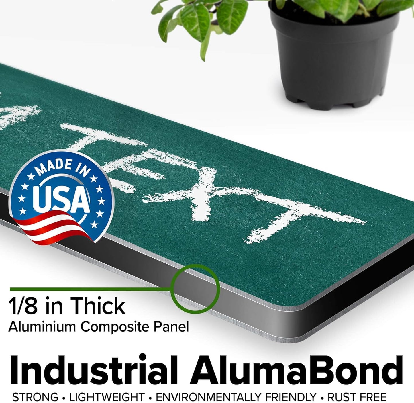 Custom Sign, Custom Street Sign, 11 Font Colors, 13 Font Styles, 4 Hole Options, 22 Sizes, 3x12 Inches, Rust Free DiBound, Fade Resistant, Made in USA by My Sign Center (Chalkboard Green)