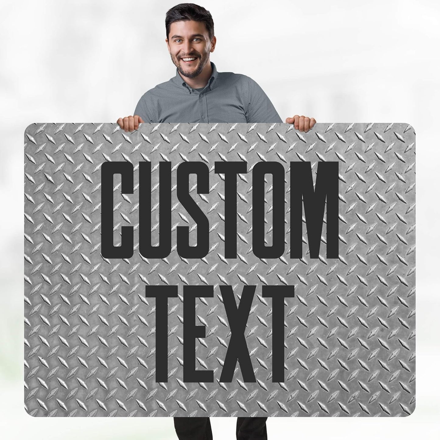 Custom Sign, Custom Street Sign, 11 Font Colors, 13 Font Styles, 4 Hole Options, 22 Sizes, 36x48 Inches, Rust Free DiBound, Fade Resistant, Made in USA by My Sign Center (Diamond Metal)