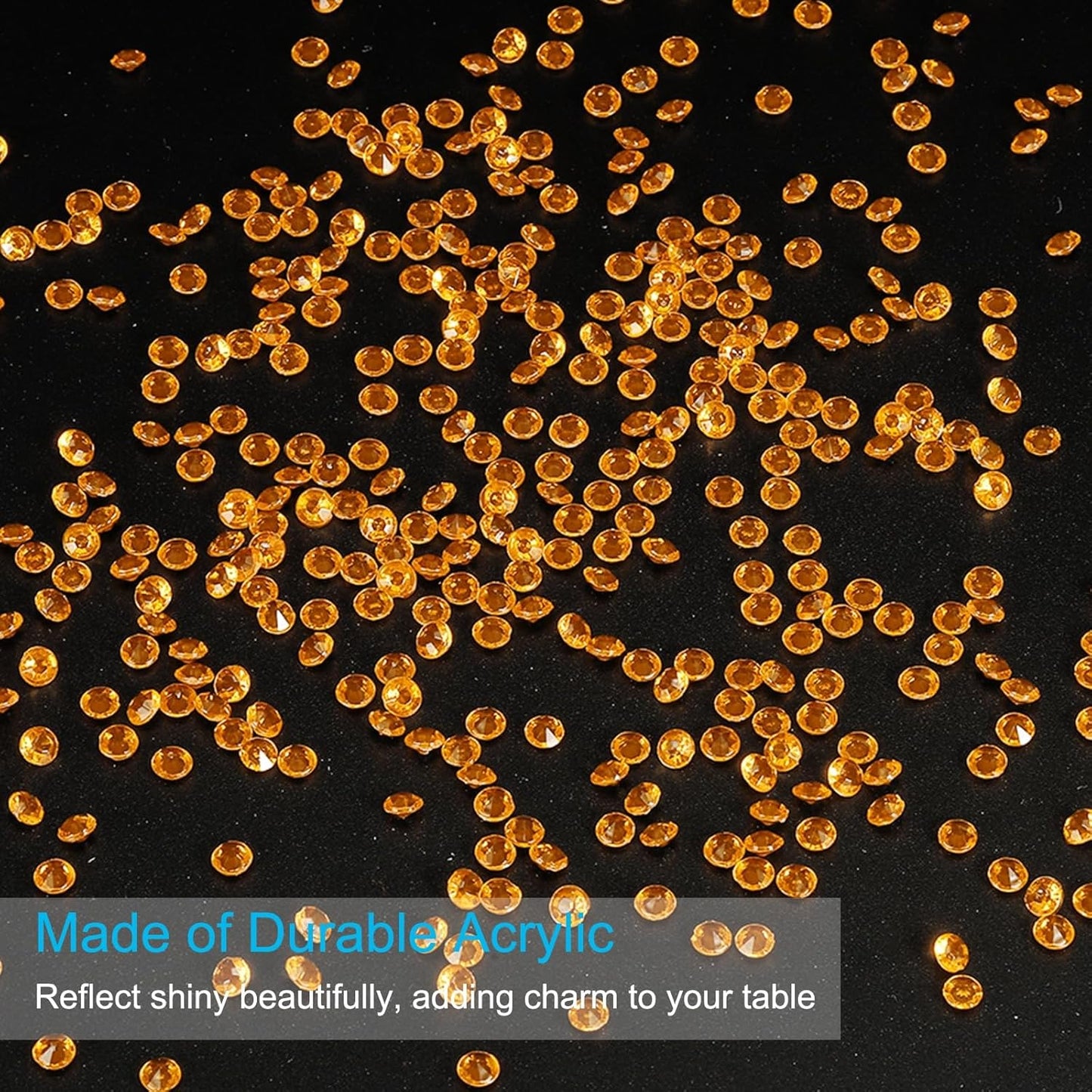 PATIKIL 10000 Pcs Wedding Table Scatter Confetti Crystals 4.5mm Acrylic Diamonds Vase Fillers Gems for Table Centerpiece Decorations Party Vase Beads, Light Brown