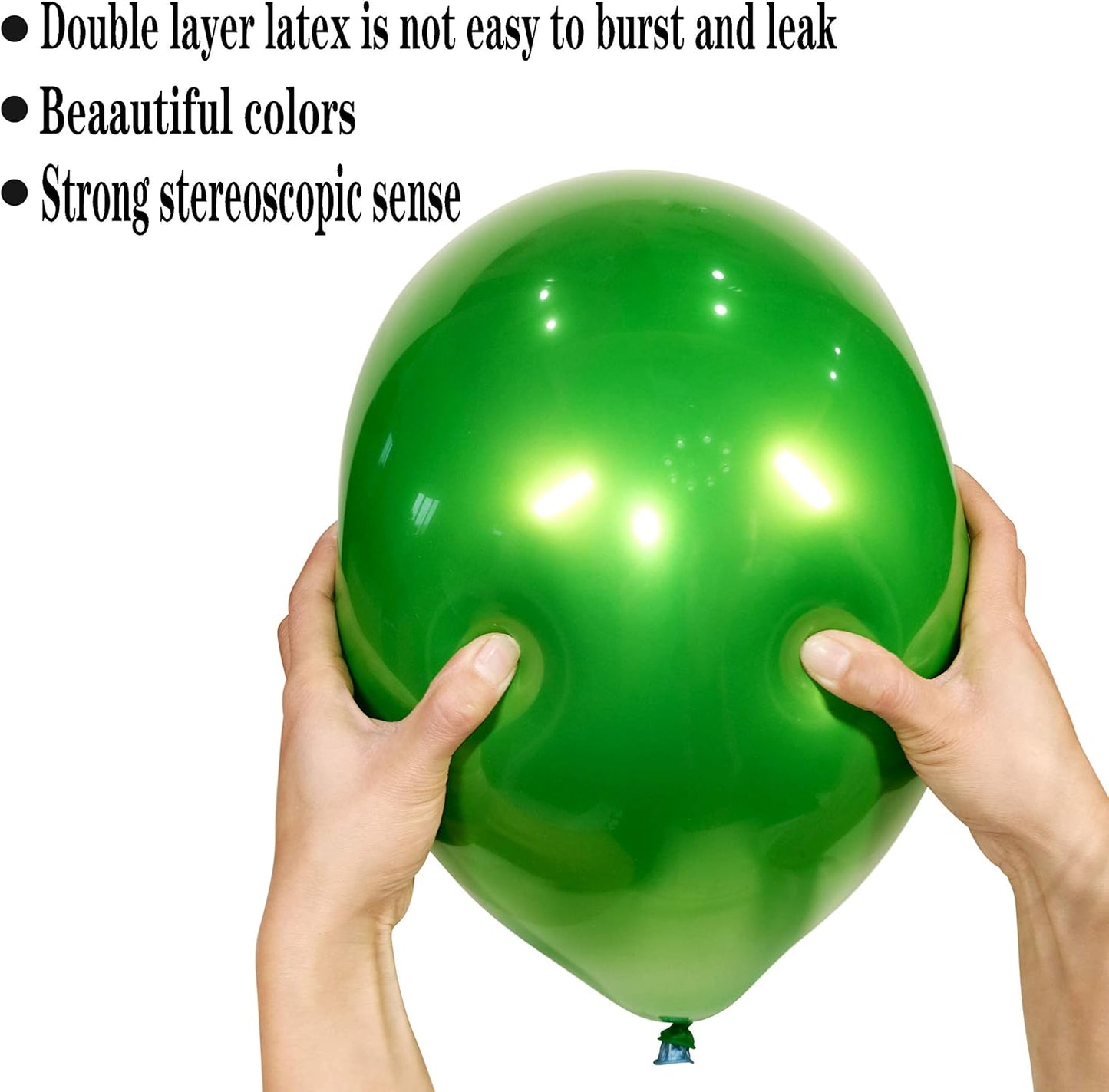Metallic green balloons 50 pcs 12 inch light green balloons Double layer chrome green balloons are more durable suitable for wedding, birthday party balloon decoration