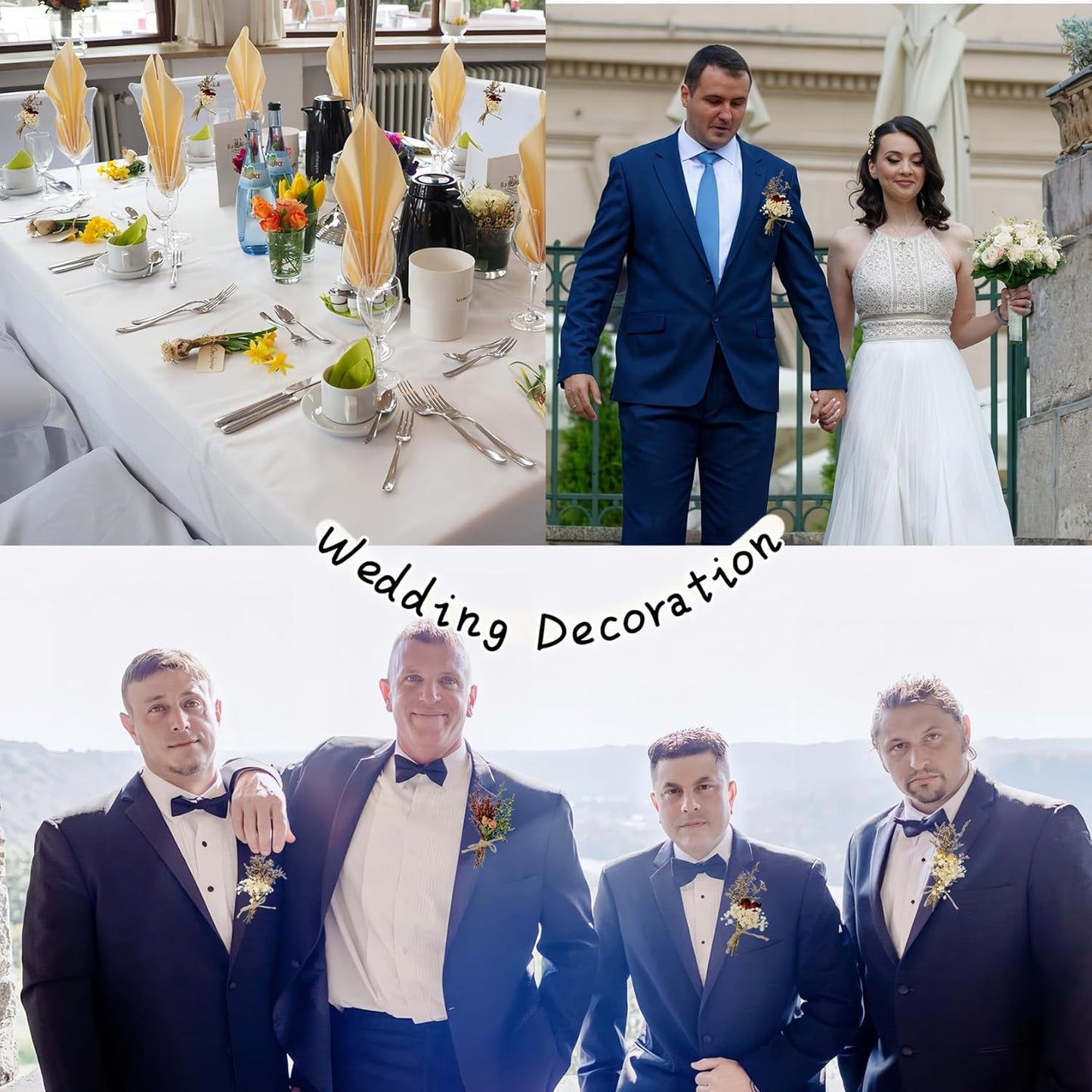 CROISSANT Mini Dried Flower Bouquet 6PCS, Mixed Natural Dried Flowers Bundles,Dried Flower Mixed Bouquet Suitable for Handmade DIY Greeting Card Decoration,Multi-Purpose Craft Flowers