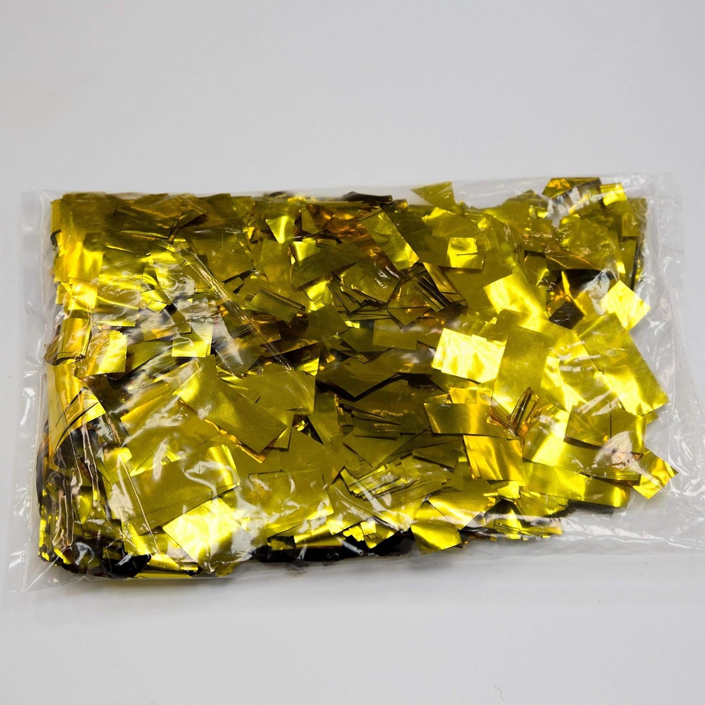 Rectangular Gold Mylar Shiny Foil Metallic Confetti for Cannon and Launcher use - Gender Reveal Confetti for Wedding, Parties, Mother’s Day and Live Events - 30 lb, 480 oz