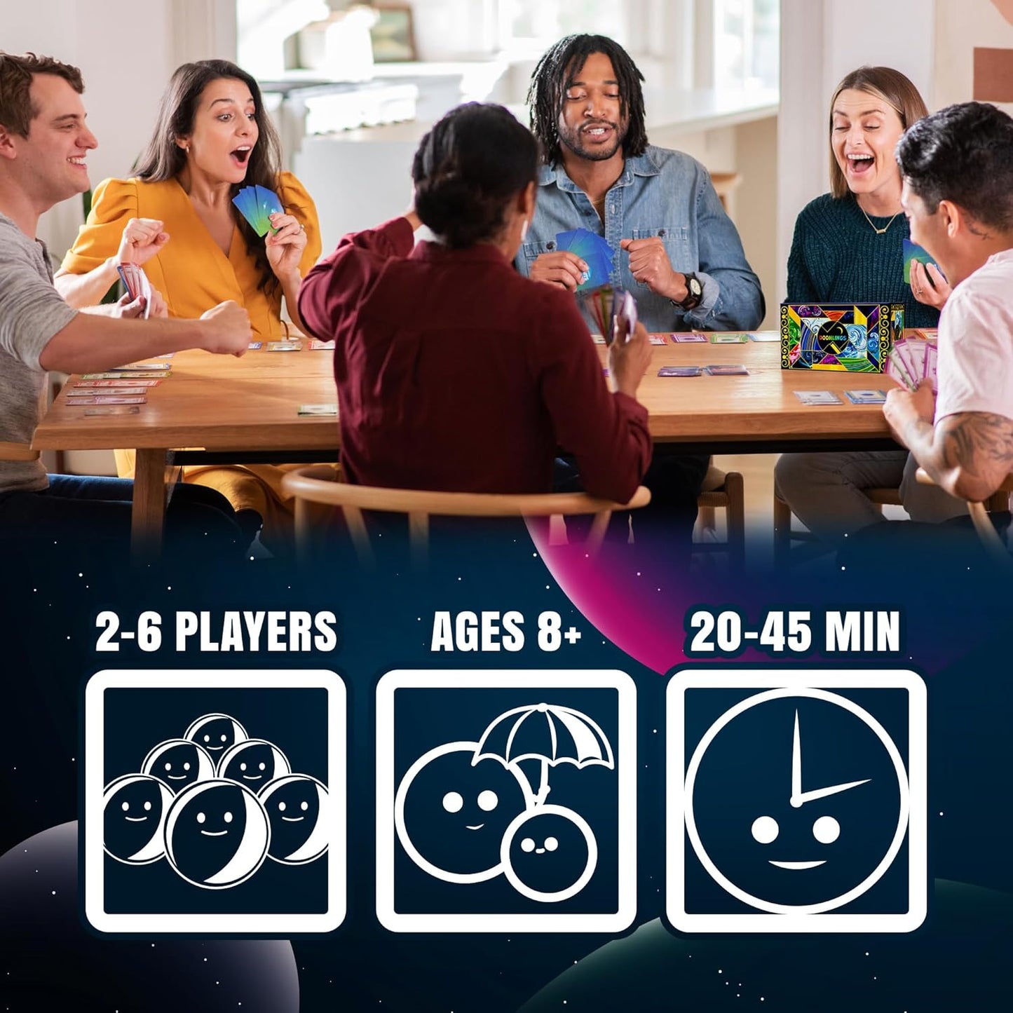 Doomlings - A Delightful Card Game for The End of The World - Best New Strategy Card Game for Kids, Adults & Teens | 2-6 Players | Perfect for Families and Travel | Easy to Learn (Deluxe Edition)