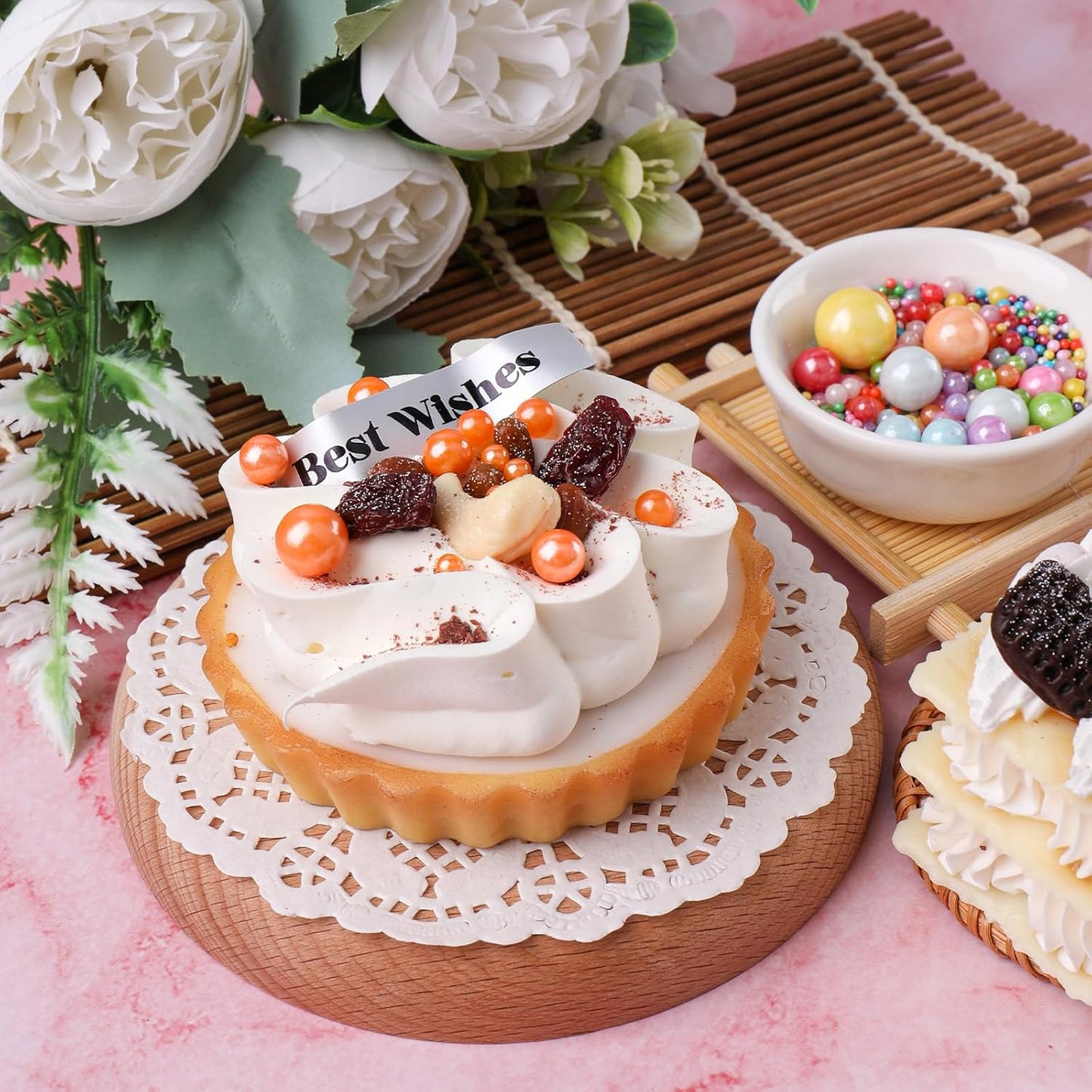 Pearl Sprinkles for Cake Decorating, 11.3 Oz Edible Pearls Sugar 4 Colors Gift Box Set for Baking Cookie Ice Cream Cupcake Toppings