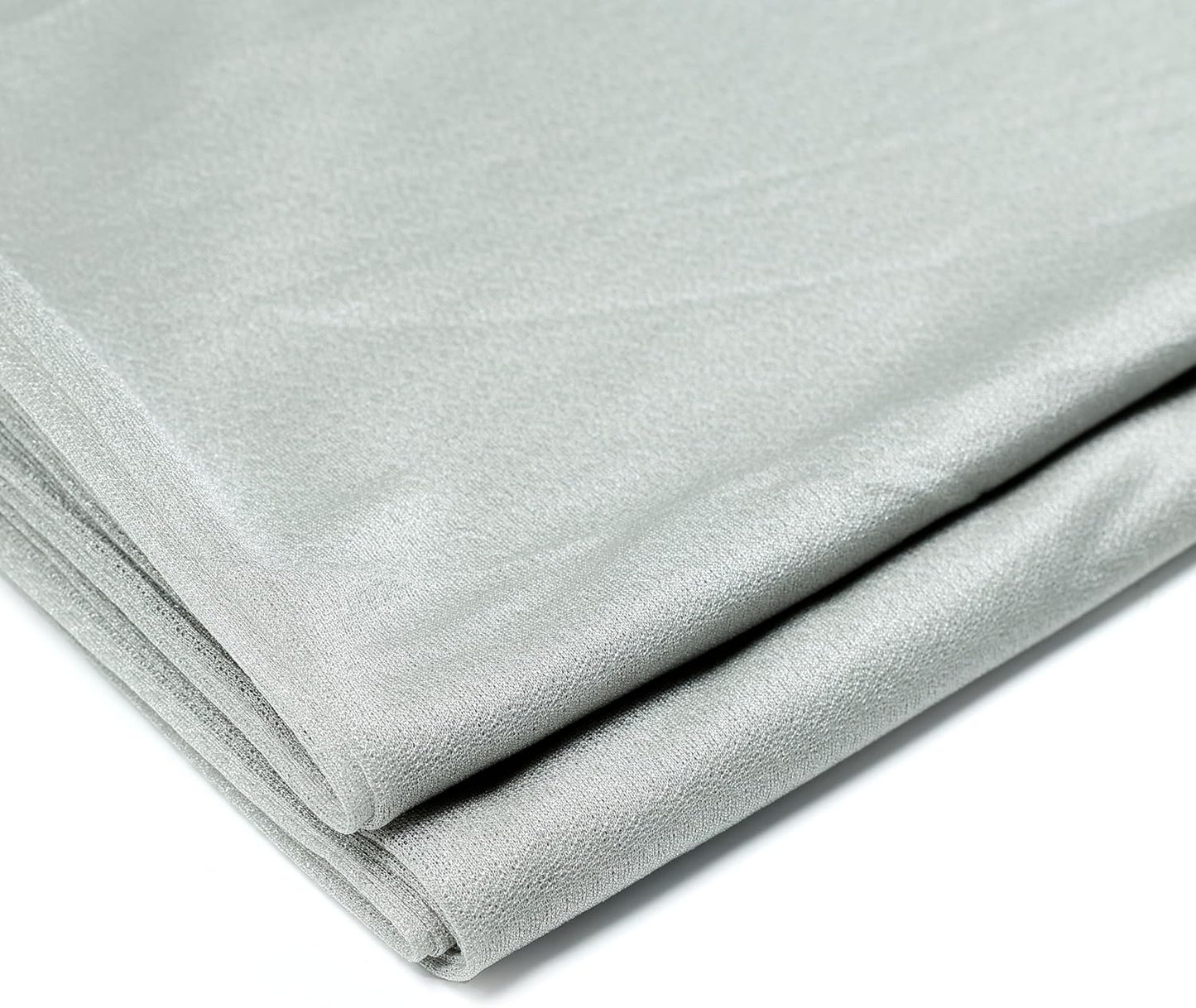 VDS Pack of 2 Panel (30 Inch X 50 Feet) Wedding Arch Draping Fabric Sheer Chiffon Fabric Drapery for Wedding Ceremony Reception Swag Backdrop Canopy Chuppah ARBO Altars Decoration (Grey)