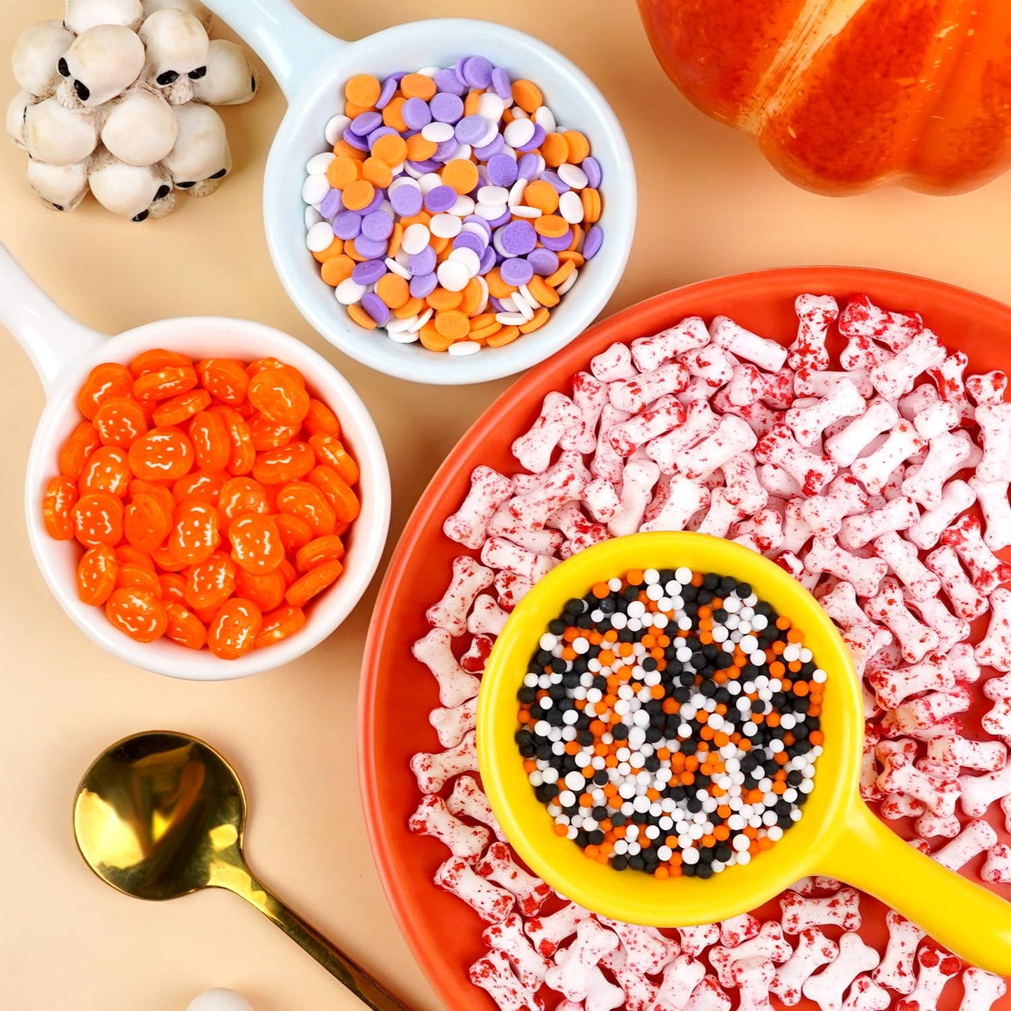 Dazzjoy Halloween Sprinkles, 150g/5.29oz, Edible Halloween Sprinkles for Cake Decorating, Edible Cake Decoration & Cupcake Topper