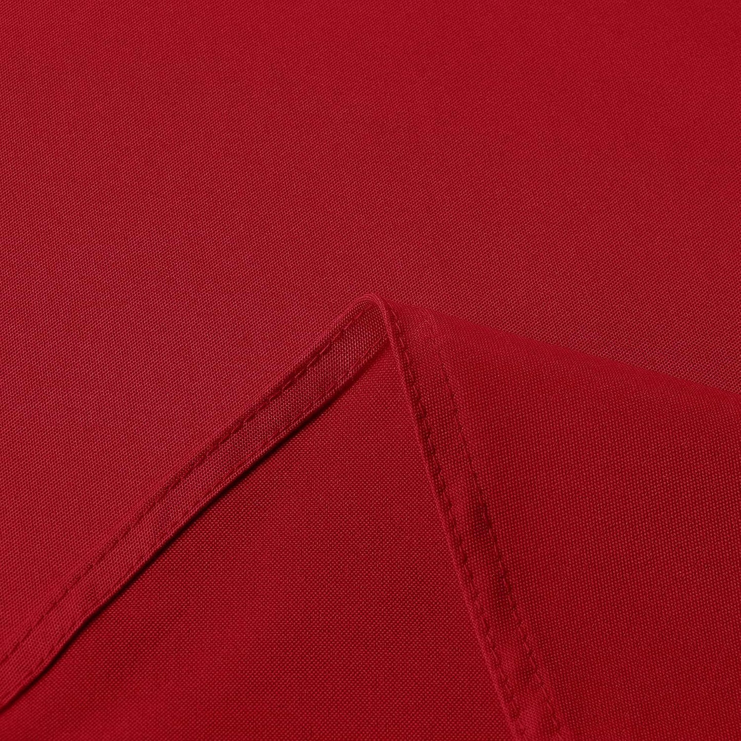 sancua Round Tablecloth - 70 Inch - Water Resistant Spill Proof Washable Polyester Table Cloth Decorative Fabric Table Cover for Dining Tables, Buffet Parties and Camping, Red