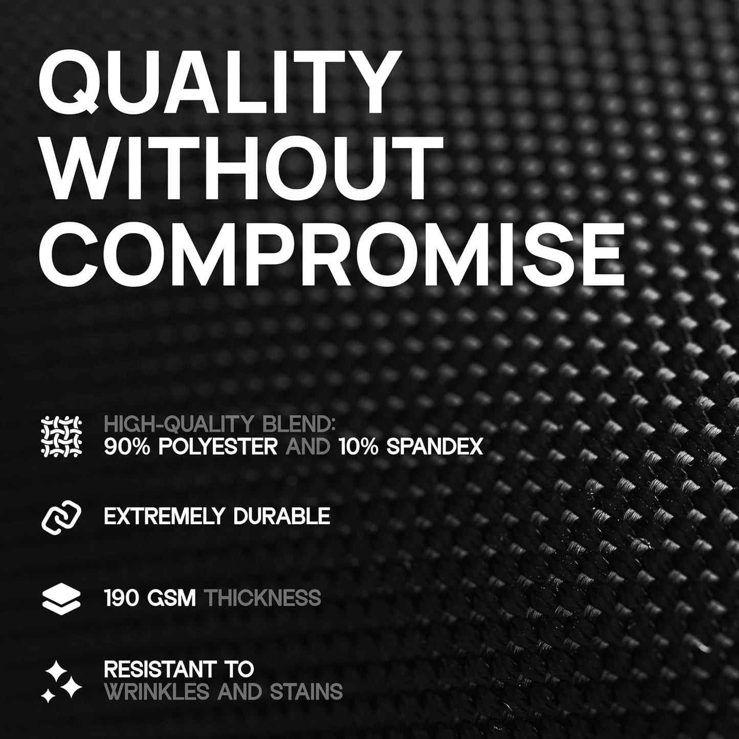 Black Spandex Table Covers 6ft, 2 Pack - Elegant, Durable, Stretchy 6ft Table Cover Fitted, Wrinkle and Stain Resistant, Elastic Leg Pockets