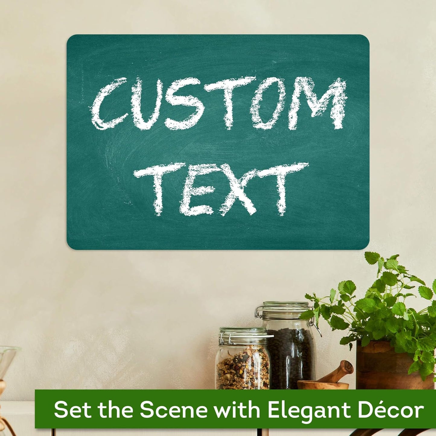 Custom Sign, Custom Street Sign, 11 Font Colors, 13 Font Styles, 4 Hole Options, 22 Sizes, 10x14 Inches, Rust Free DiBound, Fade Resistant, Made in USA by My Sign Center (Chalkboard Green)