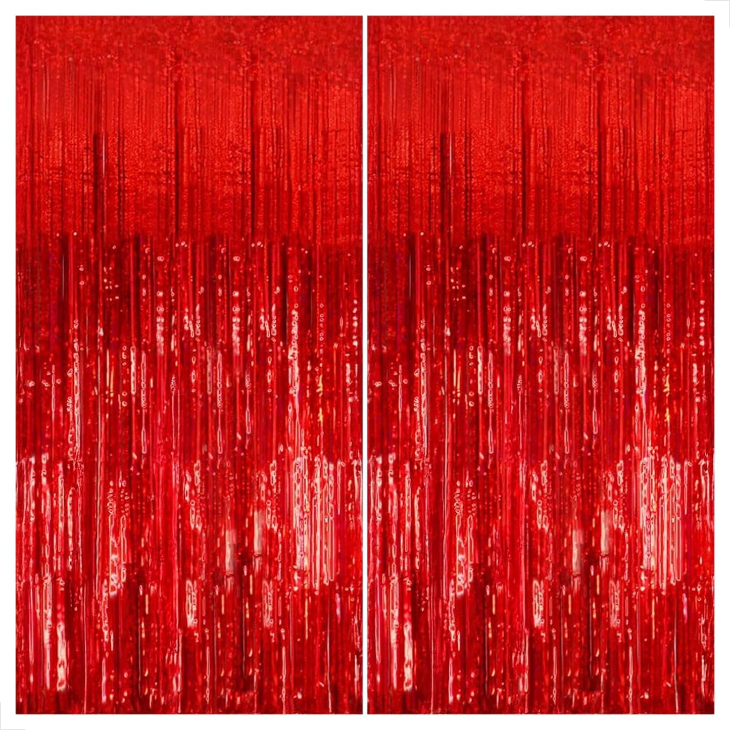KatchOn, XtraLarge Red Streamers for Red Party Decorations - Pack of 2 | Fringe Backdrop for Anniversary, Bachelorette, Birthday Decoration | Casino, Halloween Decor