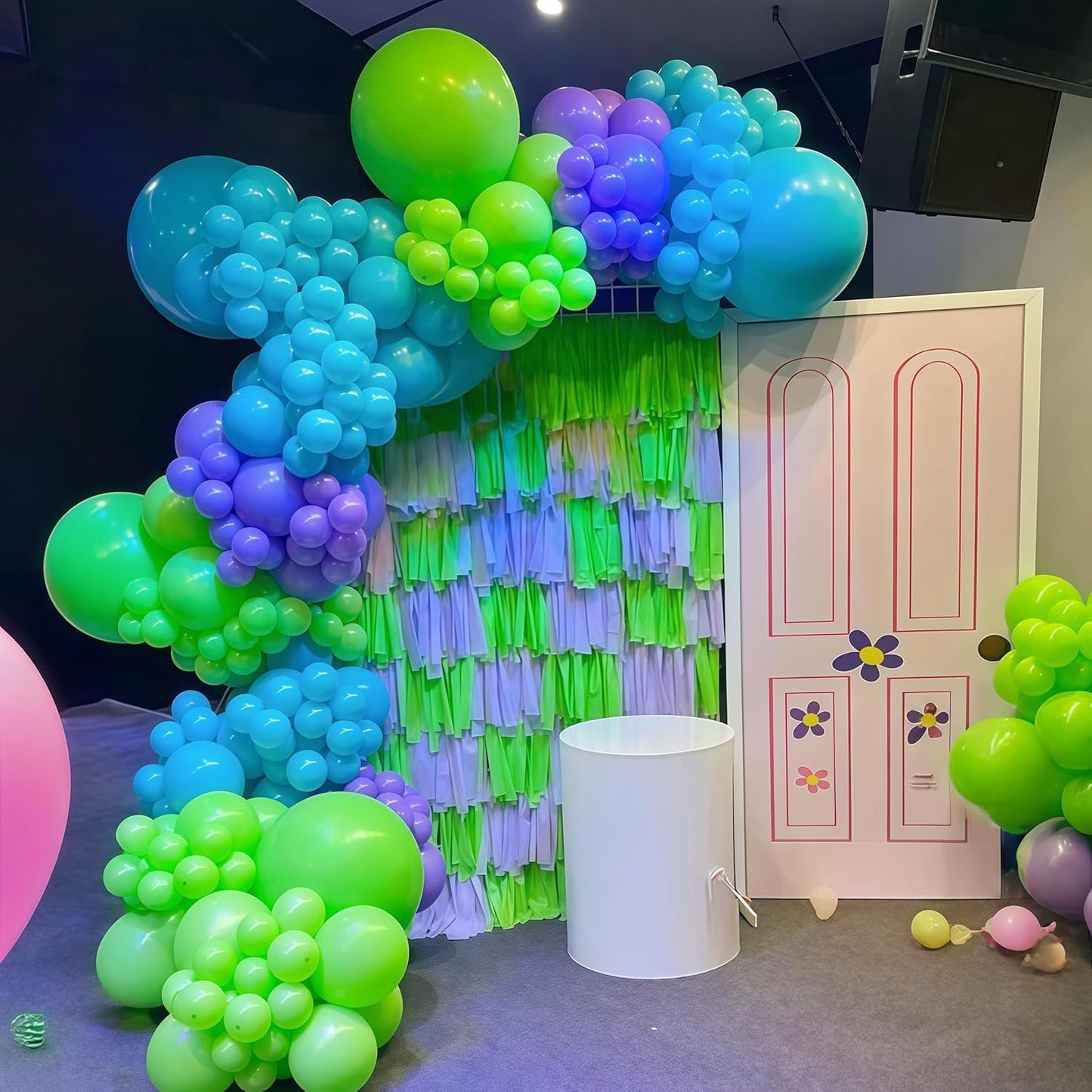 Pink Blue Purple Party Balloons, Pack of 60 12 inch Monster Balloons with Clear Balloon, Pink Metallic Purple Teal Green Balloons for Kids Magic Theme Birthday Baby Shower Party Decorations Supplies