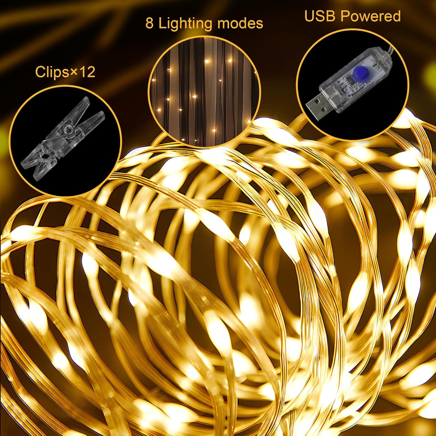 Fomcet Black Tulle Backdrop Curtains with Lights String 10FT X 8FT Sheer Curtain with Lights Tulle Curtains Backdrop for Wedding Birthday Party Baby Shower Photo Shoot (2 Panels 5x8FT)