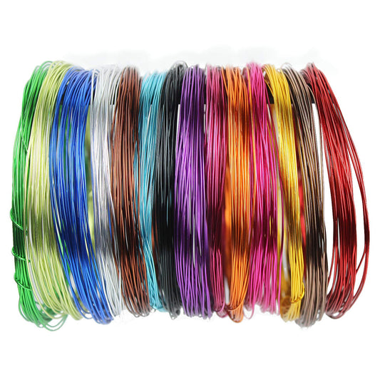 14 Rolls Colored Aluminum Craft Wire, 459 Feet 1mm Flexible Metal Artistic Floral Jewelry Beading Wire for DIY Jewelry Craft Making, Each Roll 32.8 Feet, 14 Colors