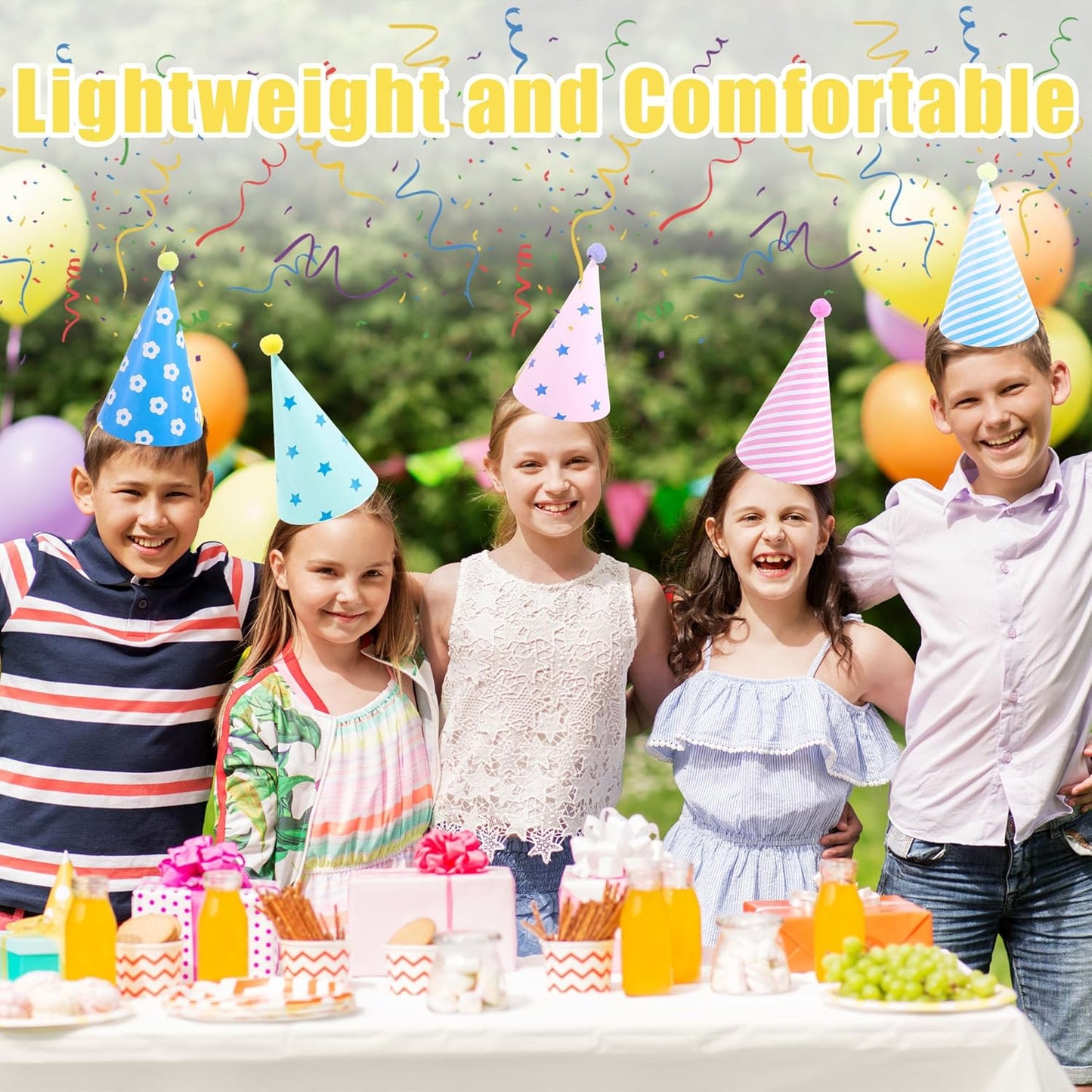 CANREVEL Party Hats for Kids and Adults, Party Headwear, Happy Birthday Hats, Birthday Party Decorations