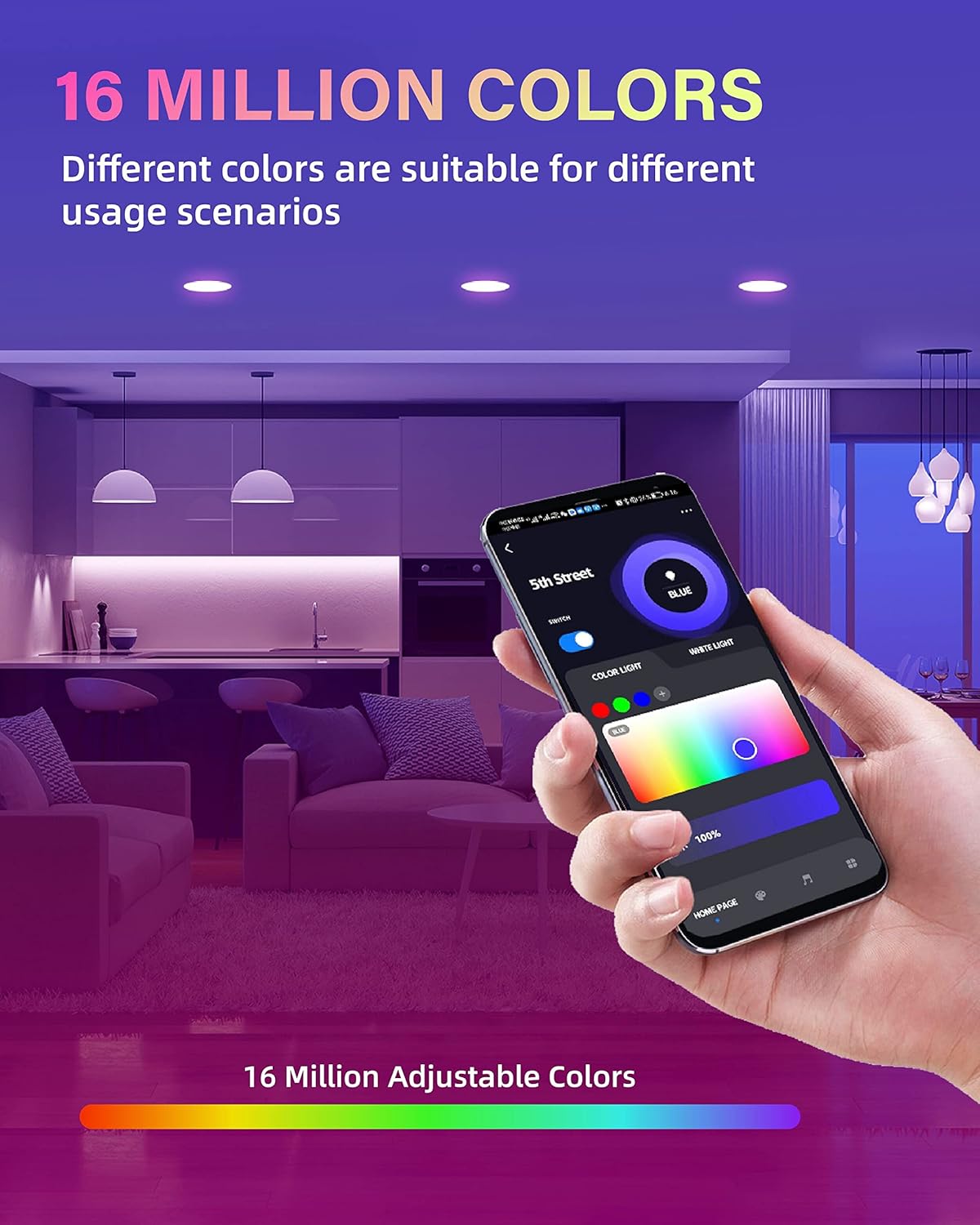 12 Pack Smart Recessed Lighting 4 Inch, Ultra-Thin LED Recessed Lighting 9W 700LM Smart Downlight with Junction Box, Compatible with Alexa/Google Assistant - ETL and Energy Star Certified