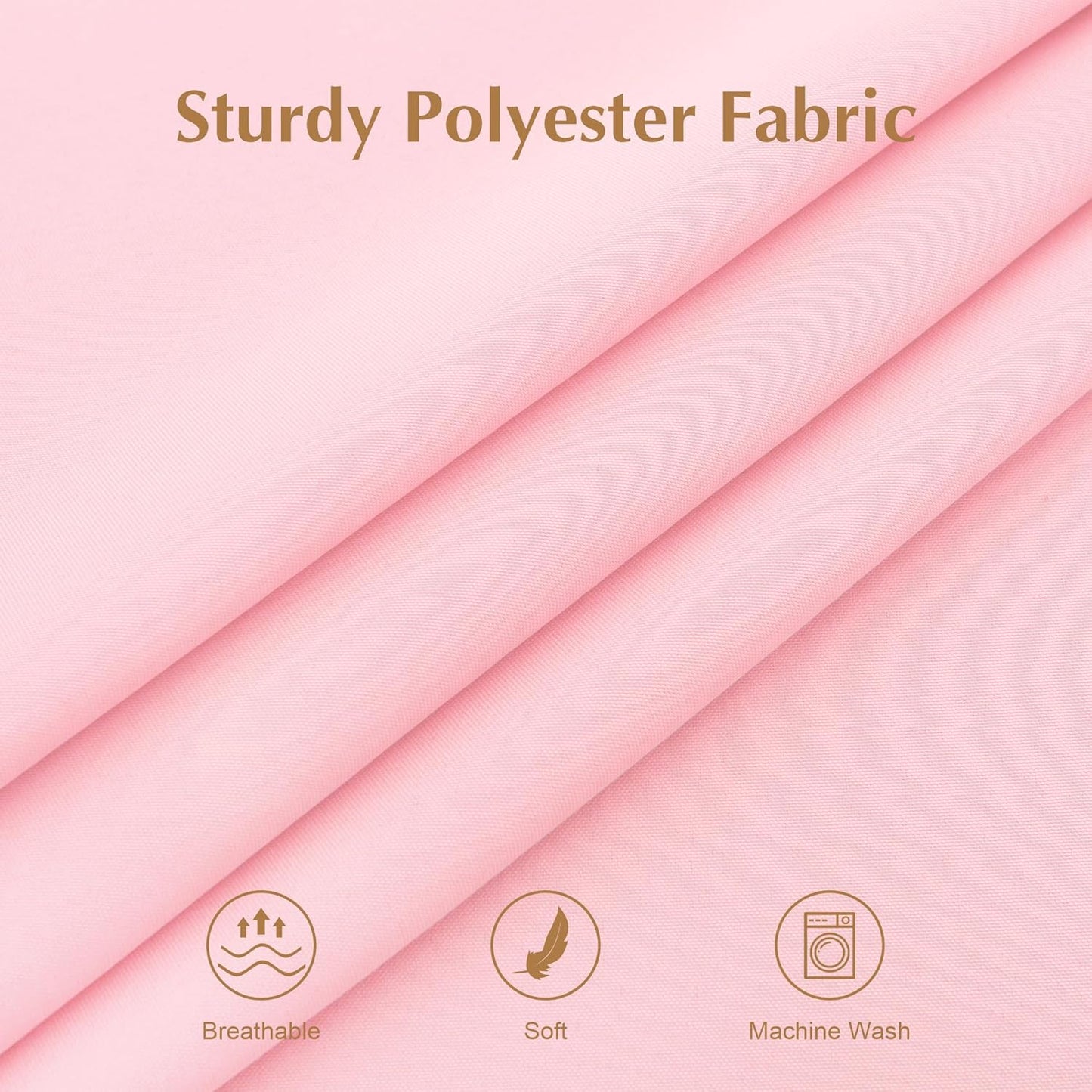 2 Pack Small Square Table Cloth 24X24 Inch Pink Tablecloth Washable Polyester Solid Table Cover for Night Stand End Table Side Table Outdoor Indoor