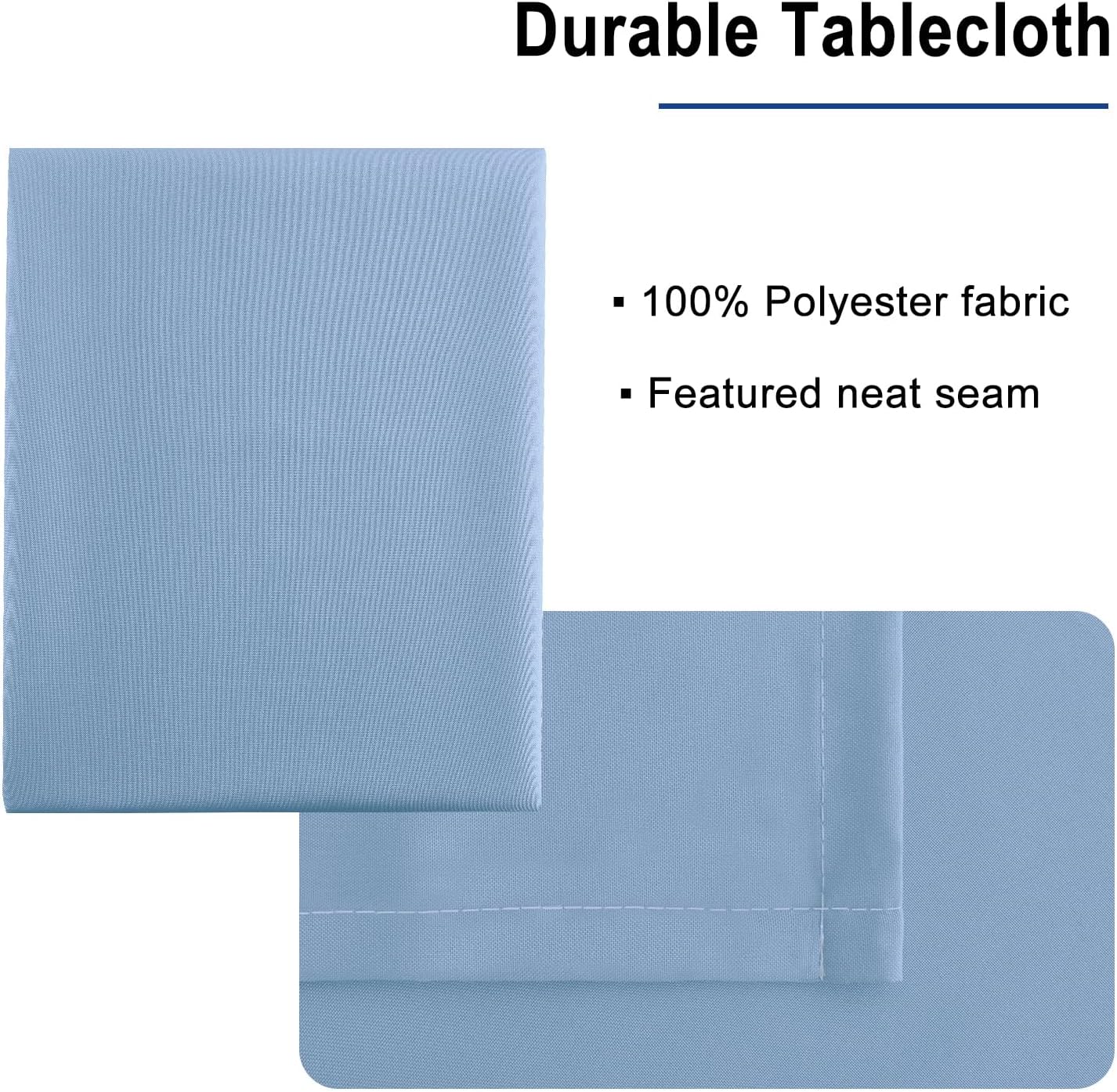 Hiasan Dusty Blue Tablecloth for Square Tables - Waterproof and Spillproof Washable Fabric Small Table Cloth for Dining Room Kitchen Party, 40 x 40 Inch