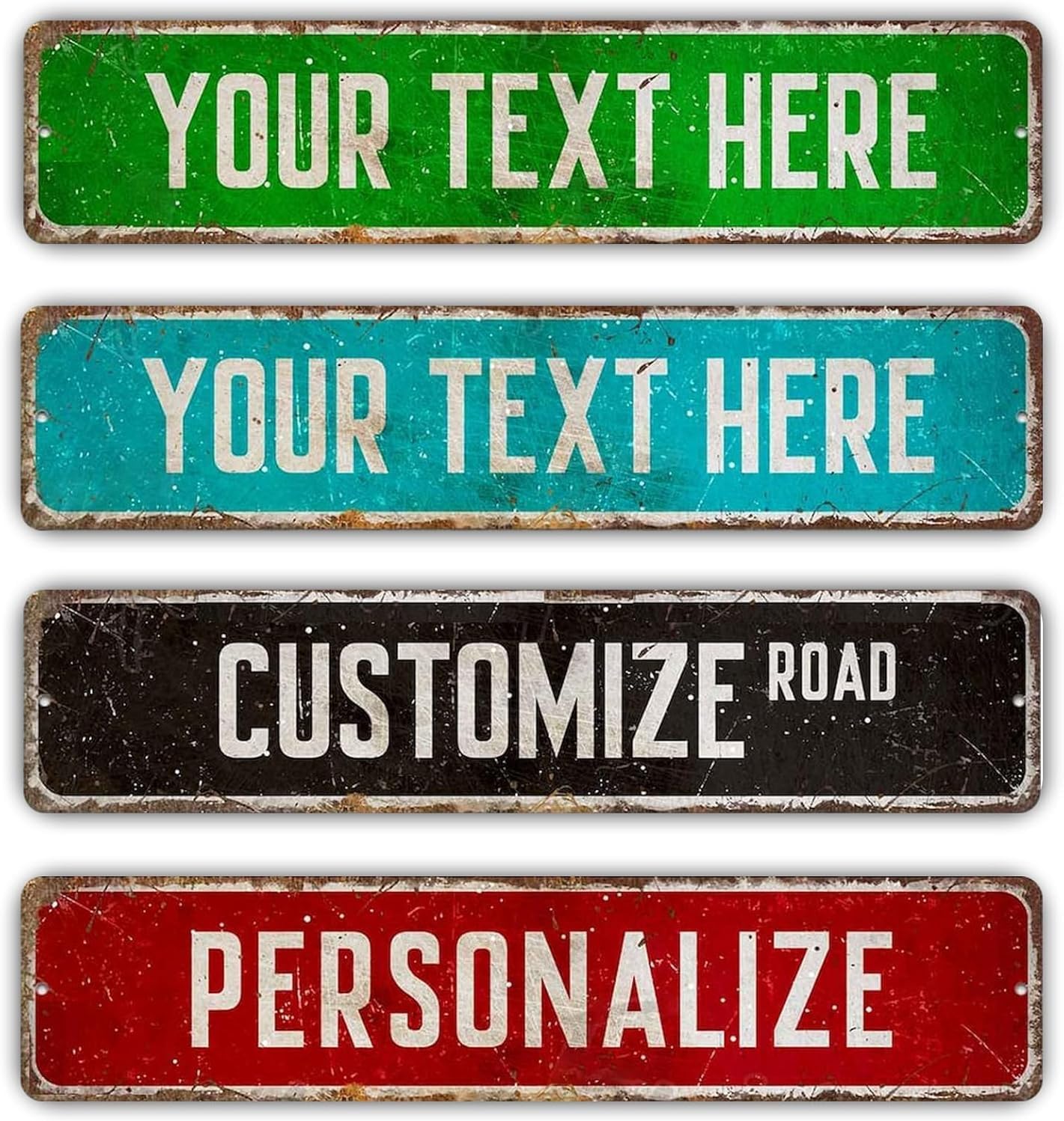 Custom Signs Outdoor Metal, Personalized Street Sign for Home Bar Wall Decor, Indoor/Outdoor Use, Fade Resistant .040 Aluminum 4x18 Inches