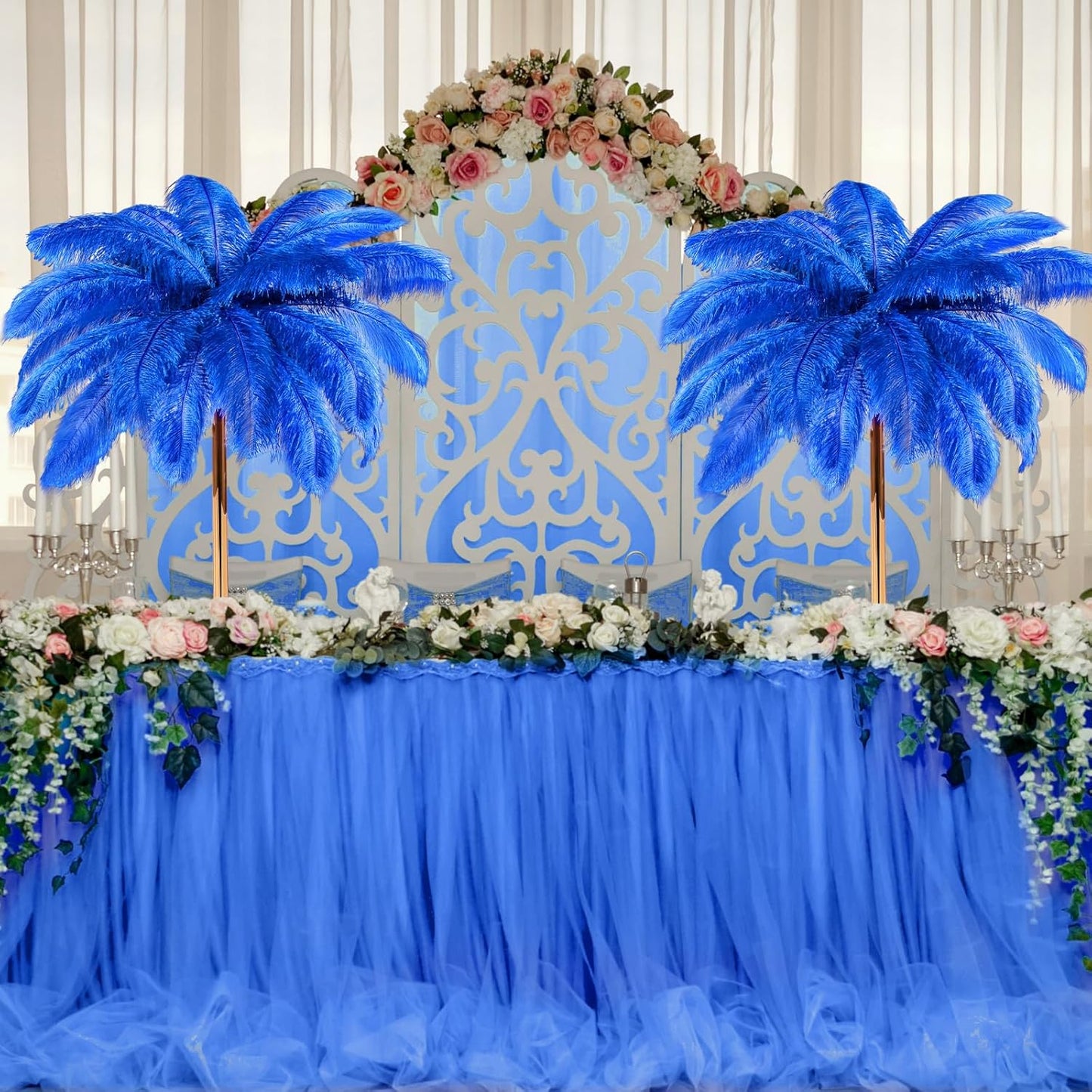 80 Pcs Large Natural Ostrich Feathers Plumes 14-16 Inch Bulk for DIY Crafts Wedding Party Centerpiece Vase