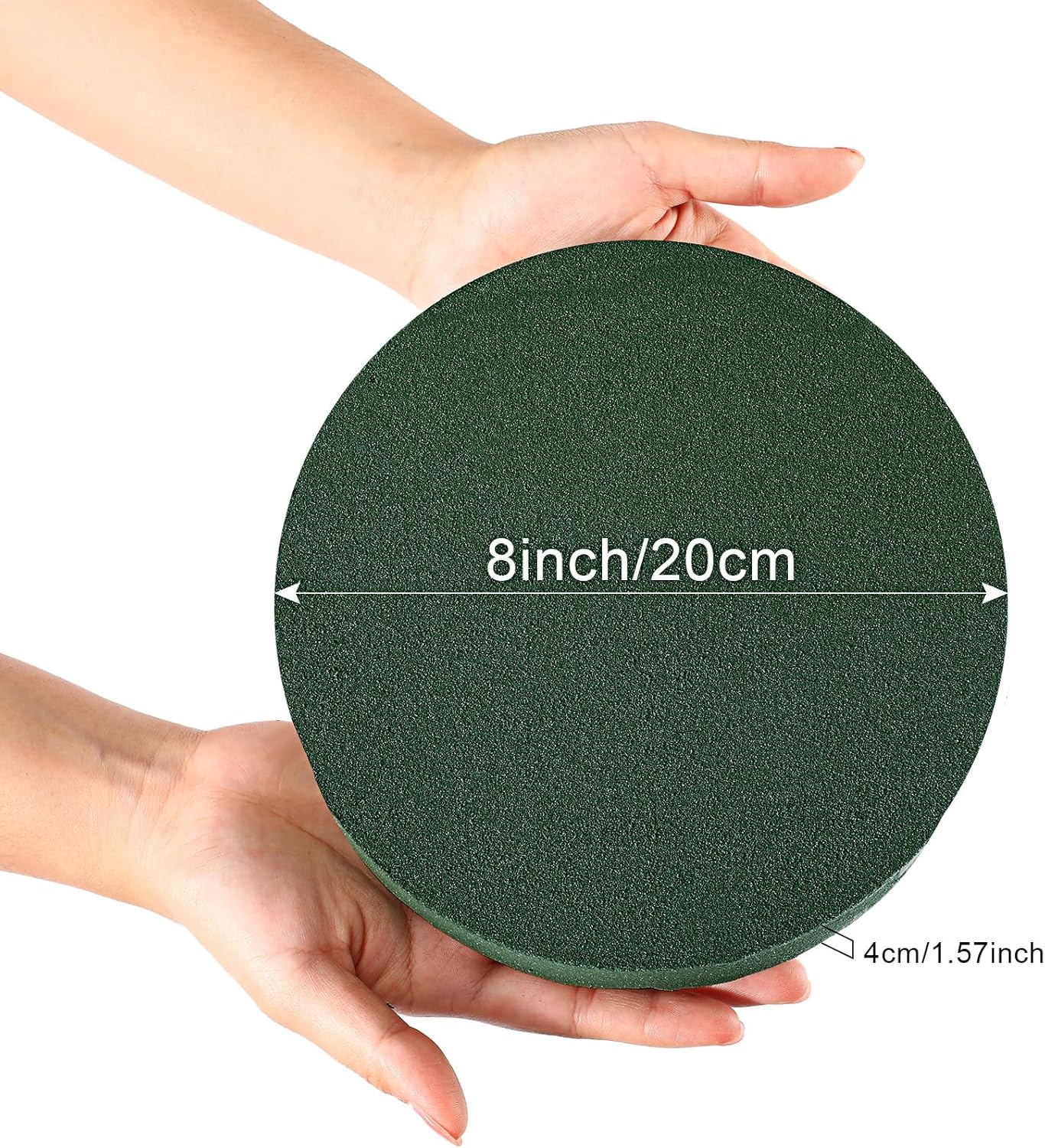 Frienda 6 Pieces Floral Foam Blocks for Artificial Flowers,Thanksgiving Christmas Party Supplies, Dry & Wet Floral Foam Round Kit for Flower Arrangement Wedding Decoration(8 x 1.57 Inch)