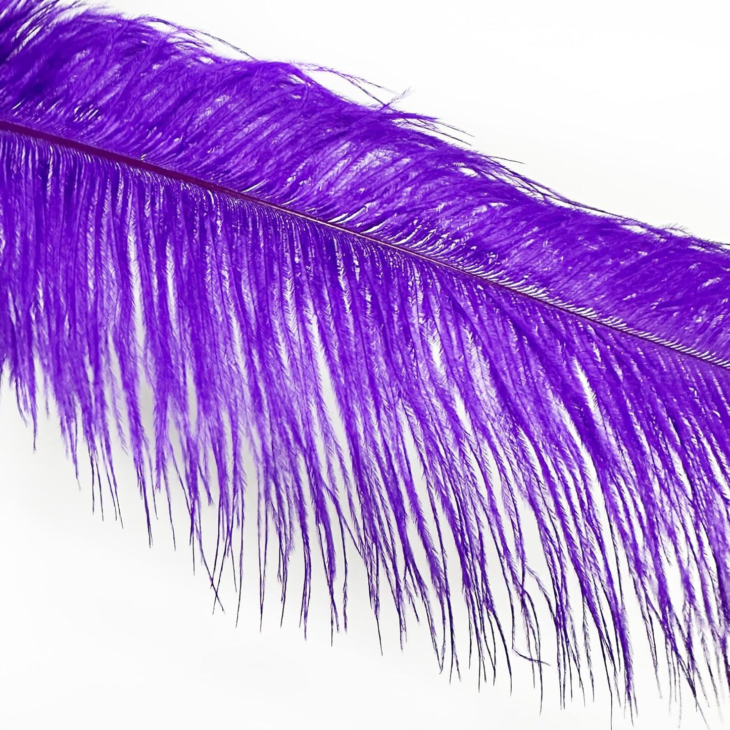 Happy Feather 16-18 inch Purple Ostrich Feathers Craft for Wedding Party Centerpieces Home Decoration DIY Craft Pack of 10