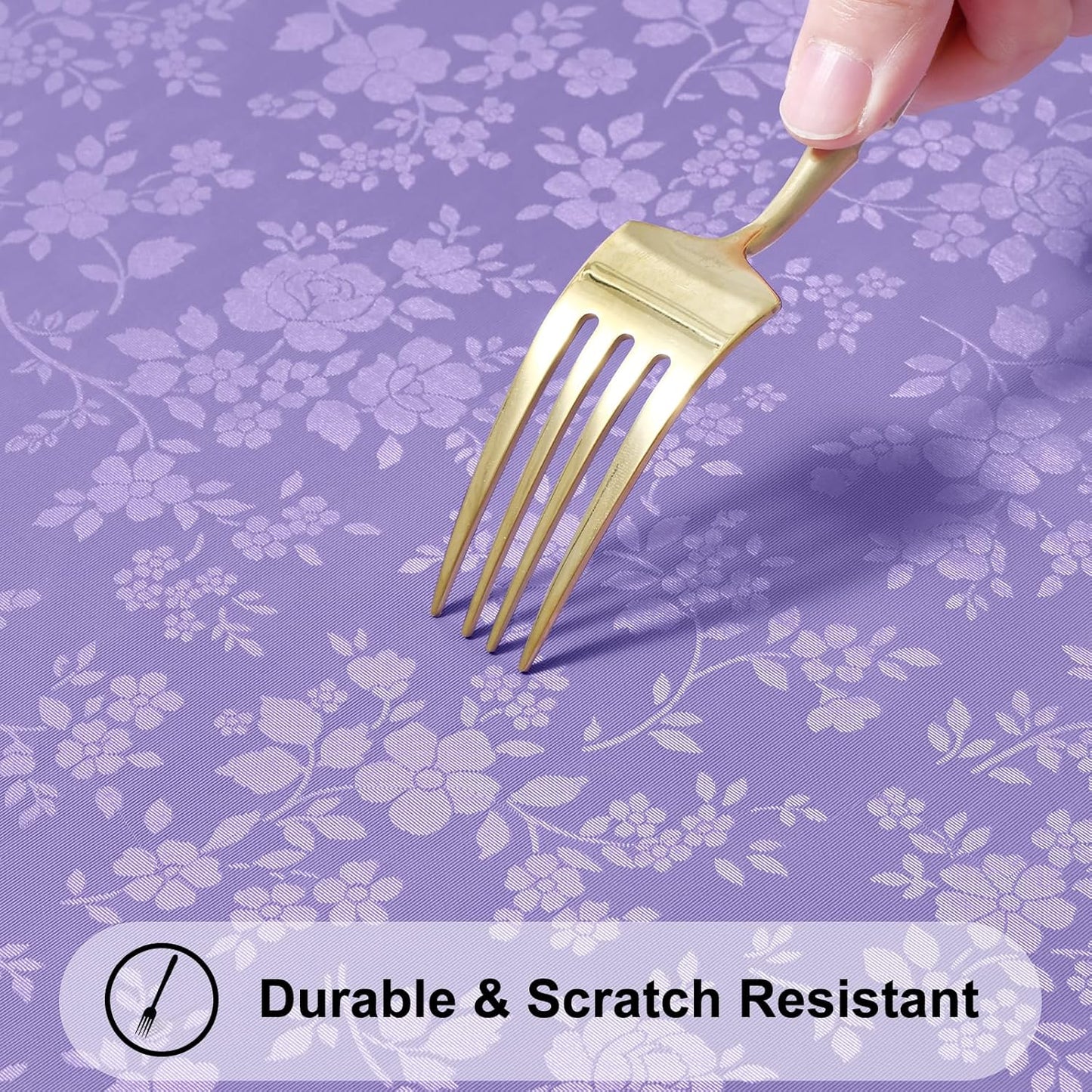 Smiry Rectangle Table Cloth, Waterproof Heavy Duty Vinyl Tablecloths, Wipeable Washable Table Cover for Kitchen and Dining Room (Purple, 52" X 70")