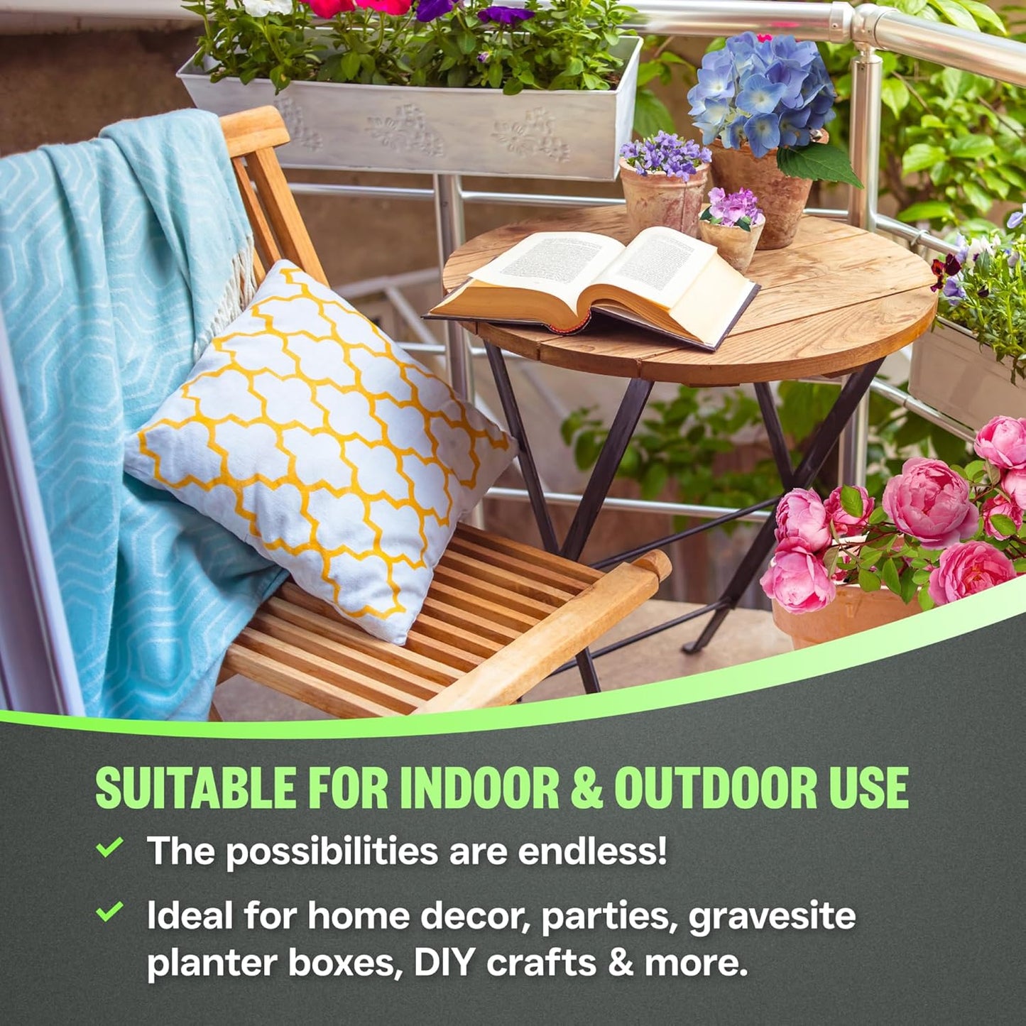 XCEL Floral Foam Blocks - Reusable, Weather Resistant Foam - Perfect for Fresh & Artificial Flower Arrangements, Crafts, Planter Boxes, Home Decor & More - 8-Pk, Gray (4” x 4” x 3”)