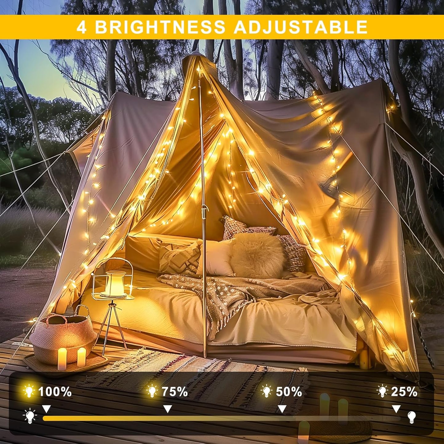 JMEXSUSS 230ft 720 LED Warm White Christmas String Lights Outdoor, Plug-in Outdoor String Lights with Remote Control, Clear Wire 8 Modes Christmas Tree Light for Bedroom Tree