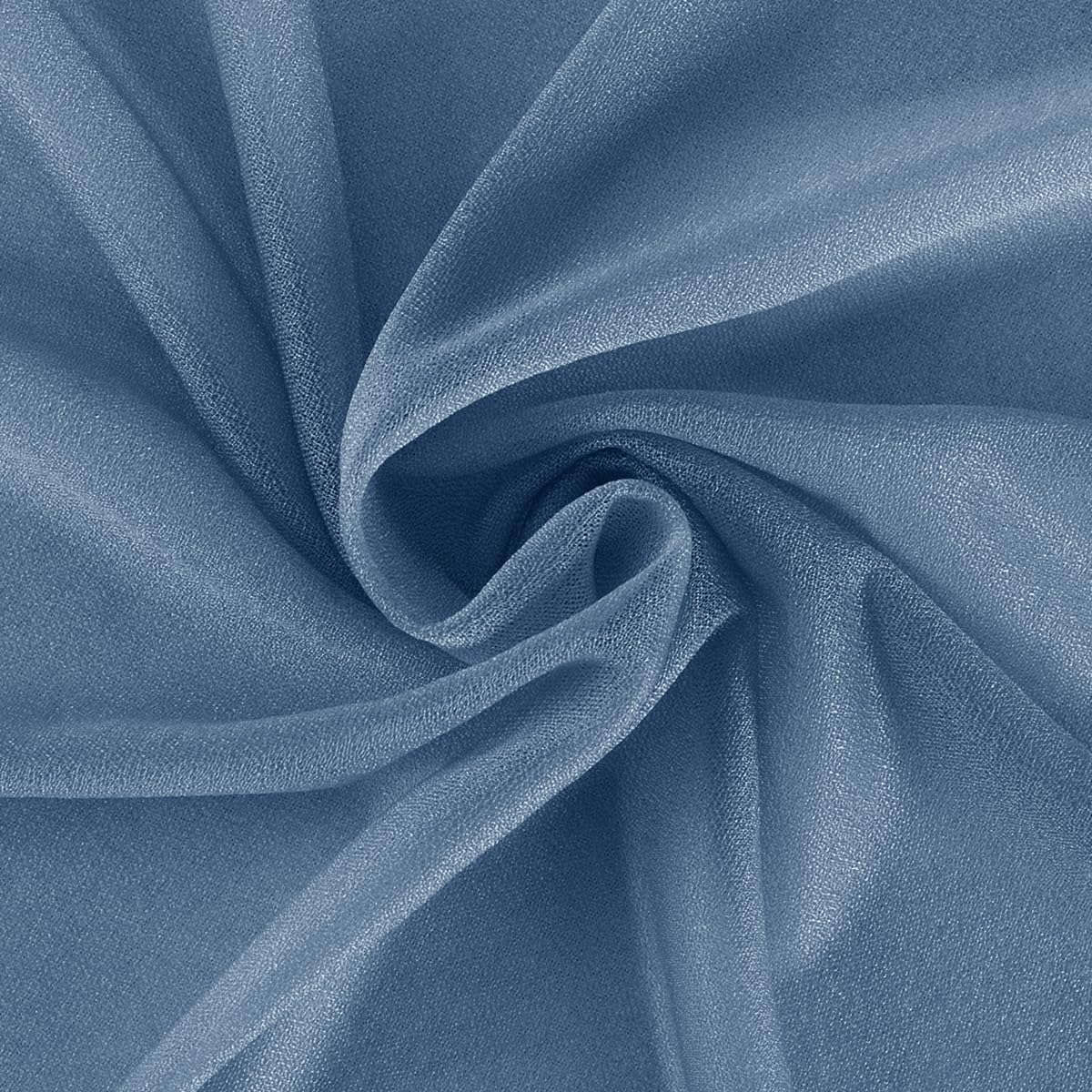 Dusty Blue Fall Elegant Arch Draping Fabric 2 Panels Outdoor 29" × 20Ft Sheer Chiffon Curtain Drapes for Wedding Ceremony Birthday Party Garden Brunch