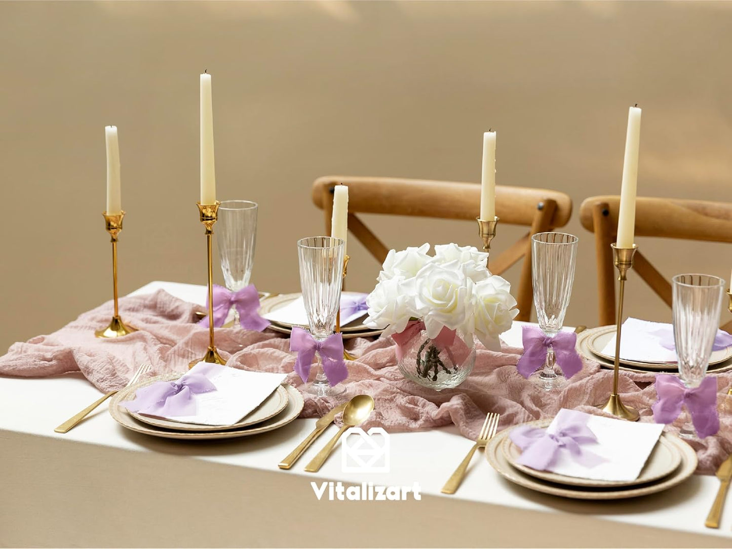 Vitalizart Chiffon Silk Ribbon Handmade Fringe 1.5" x 21 Yd Lavender Light Purple Lilac Frayed Edges Ribbons for Wedding Invitations Bridal Bouquets Gifts Wrapping Crafts Holiday Party Decorations