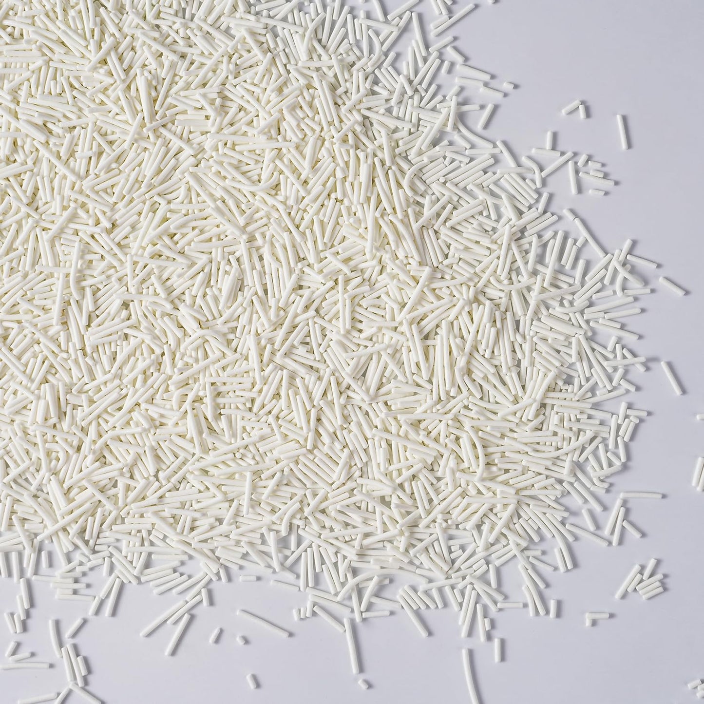 Edible White Sprinkles, White Jimmies Sprinkles, Jimmies for Cake Decorating, Cupcakes, Cake Toppers, Macarons, Cookies, and Ice Cream Toppers(120g/4.23oz)