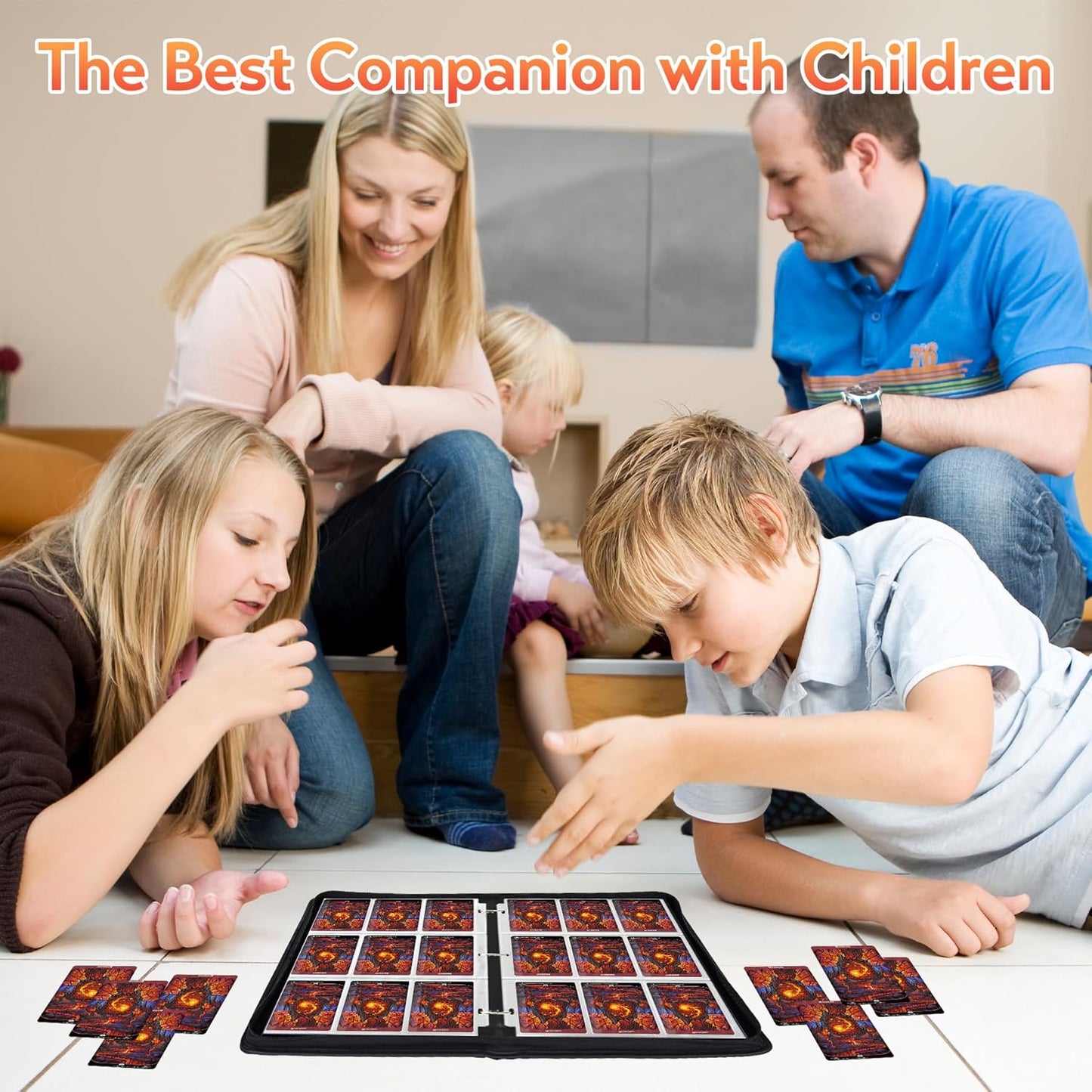 9 Pocket Card Binder for MTG/YGO/PTCG/Game Cards, Holds 900 Cards,Premium Card Collector Book for TCG Players,Toys Gifts for Kids(Red)