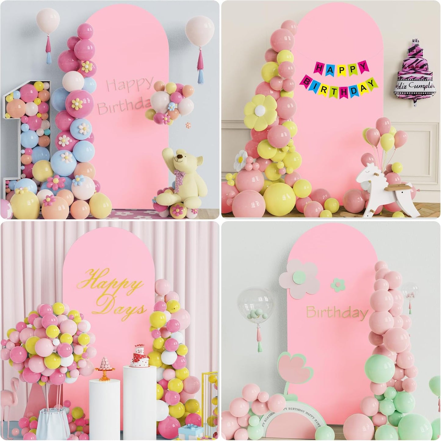 Wokceer 6 FT Wedding Arch Stand and Arch CoverMetal Arch Stand with Arch Stand Cover for Birthday Party Wedding Ceremony Bridal Baby Shower Event Decor